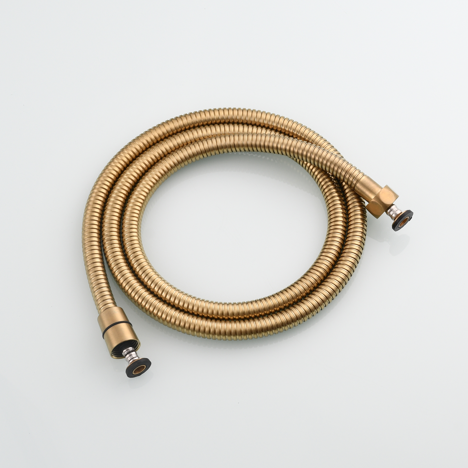 Tecmolog Brass PVD Gold Telephone Shower Head/Showee Set, Water Saving Handheld Shower Sprayer with 59" Shower Hose and Holder