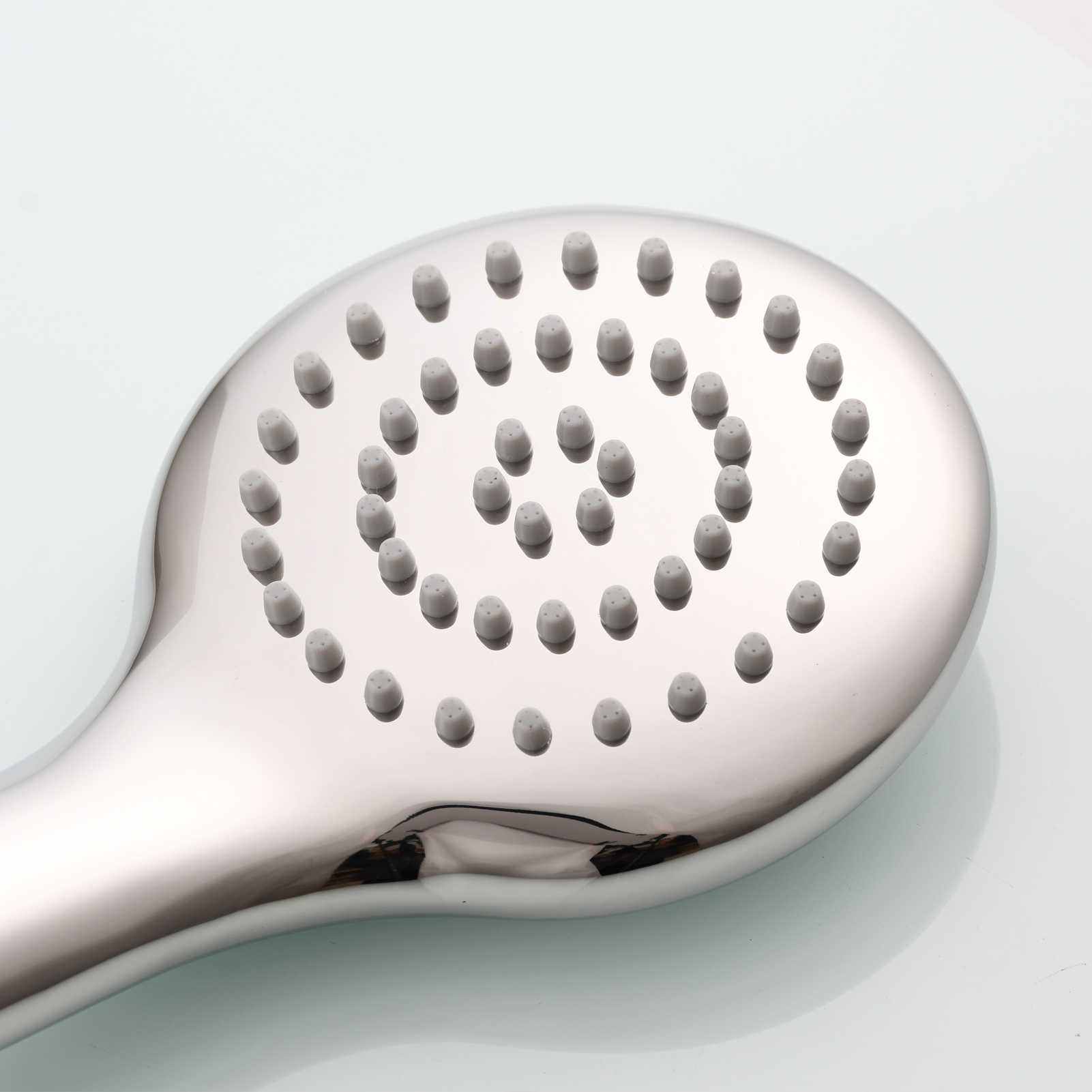 Tecmolog 304 Stainless Steel Shower Head Silicone Water Outlet Panel HandHead Shower Head Suitable for G1/2 Connector