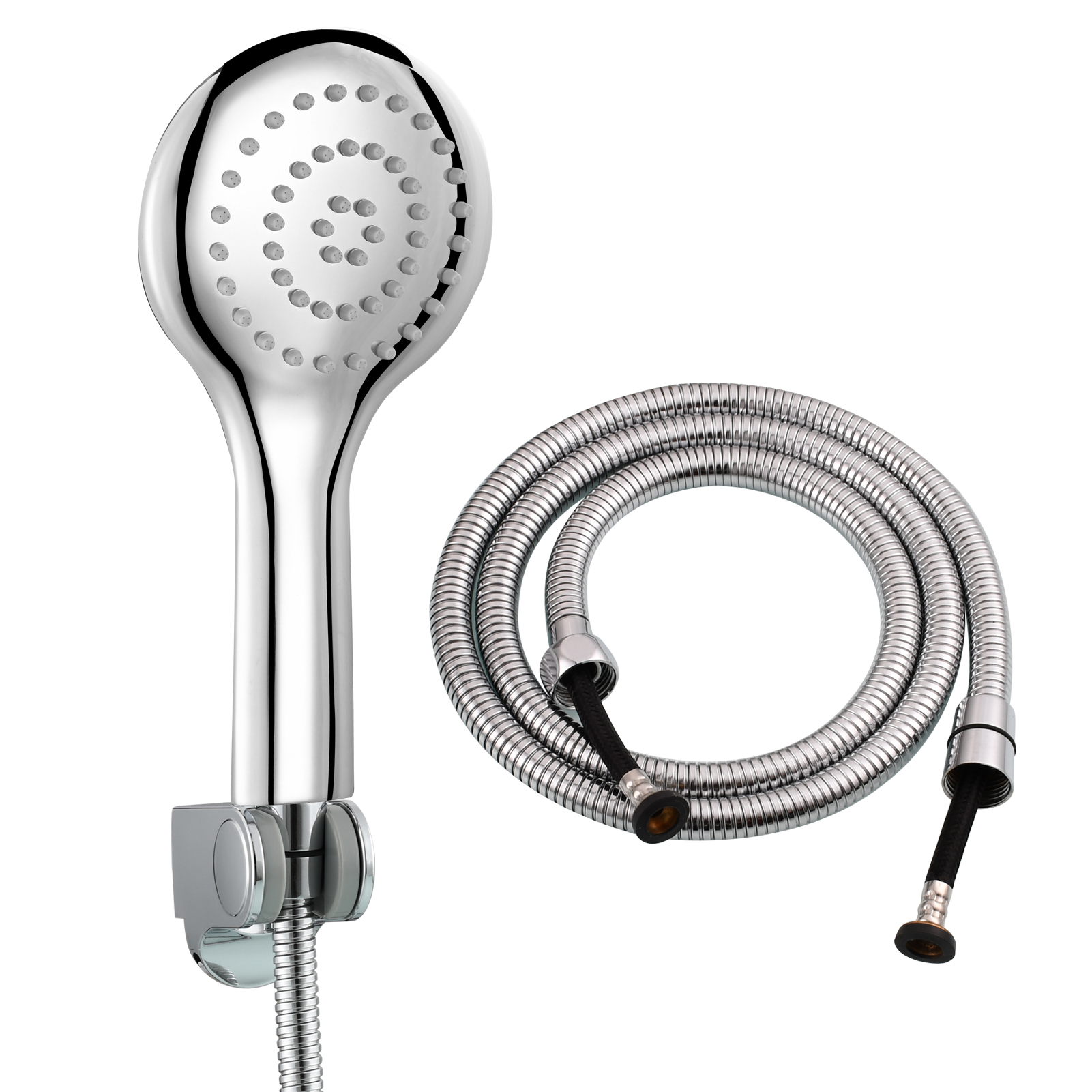 Tecmolog 304 Stainless Steel Shower Head Silicone Water Outlet Panel HandHead Shower Head Suitable for G1/2 Connector