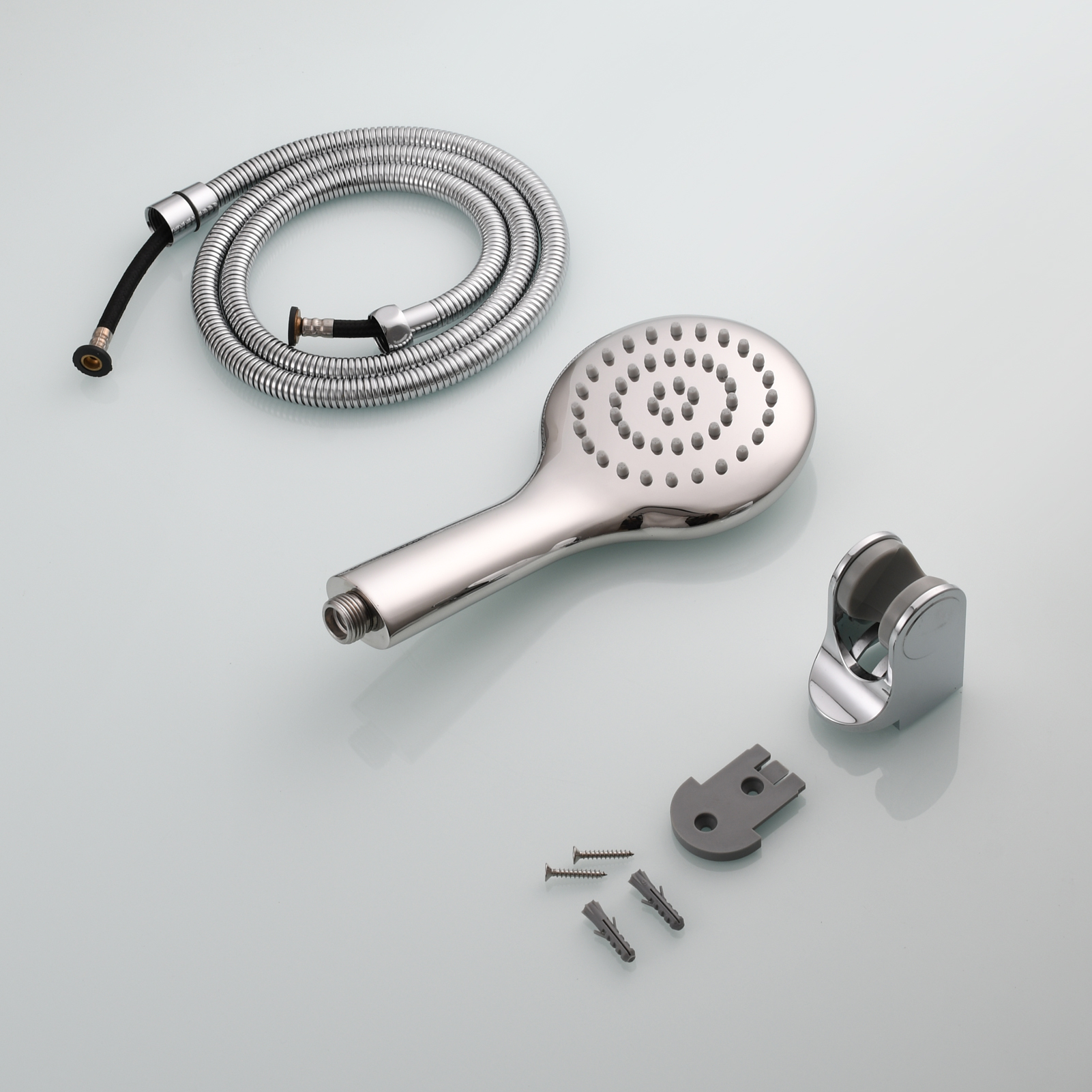 Tecmolog 304 Stainless Steel Shower Head Silicone Water Outlet Panel HandHead Shower Head Suitable for G1/2 Connector