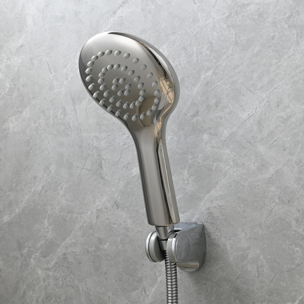 Tecmolog 304 Stainless Steel Shower Head Silicone Water Outlet Panel HandHead Shower Head Suitable for G1/2 Connector