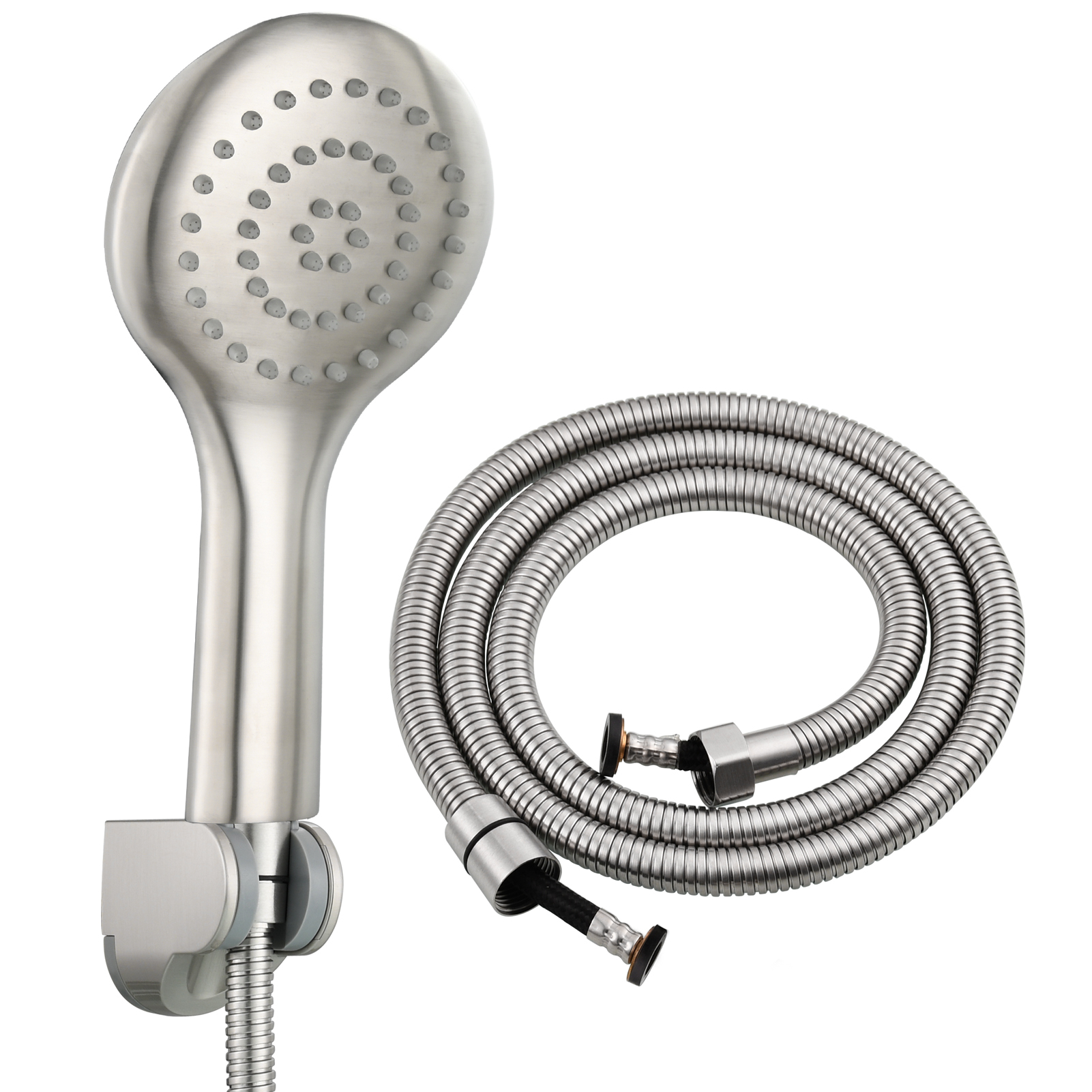 Tecmolog 304 Stainless Steel Shower Head Silicone Water Outlet Panel HandHead Shower Head Suitable for G1/2 Connector