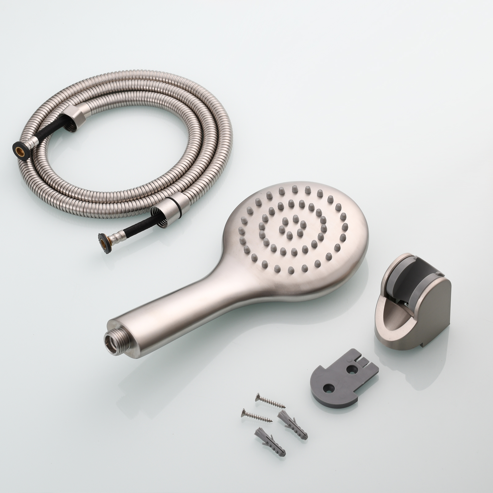 Tecmolog 304 Stainless Steel Shower Head Silicone Water Outlet Panel HandHead Shower Head Suitable for G1/2 Connector