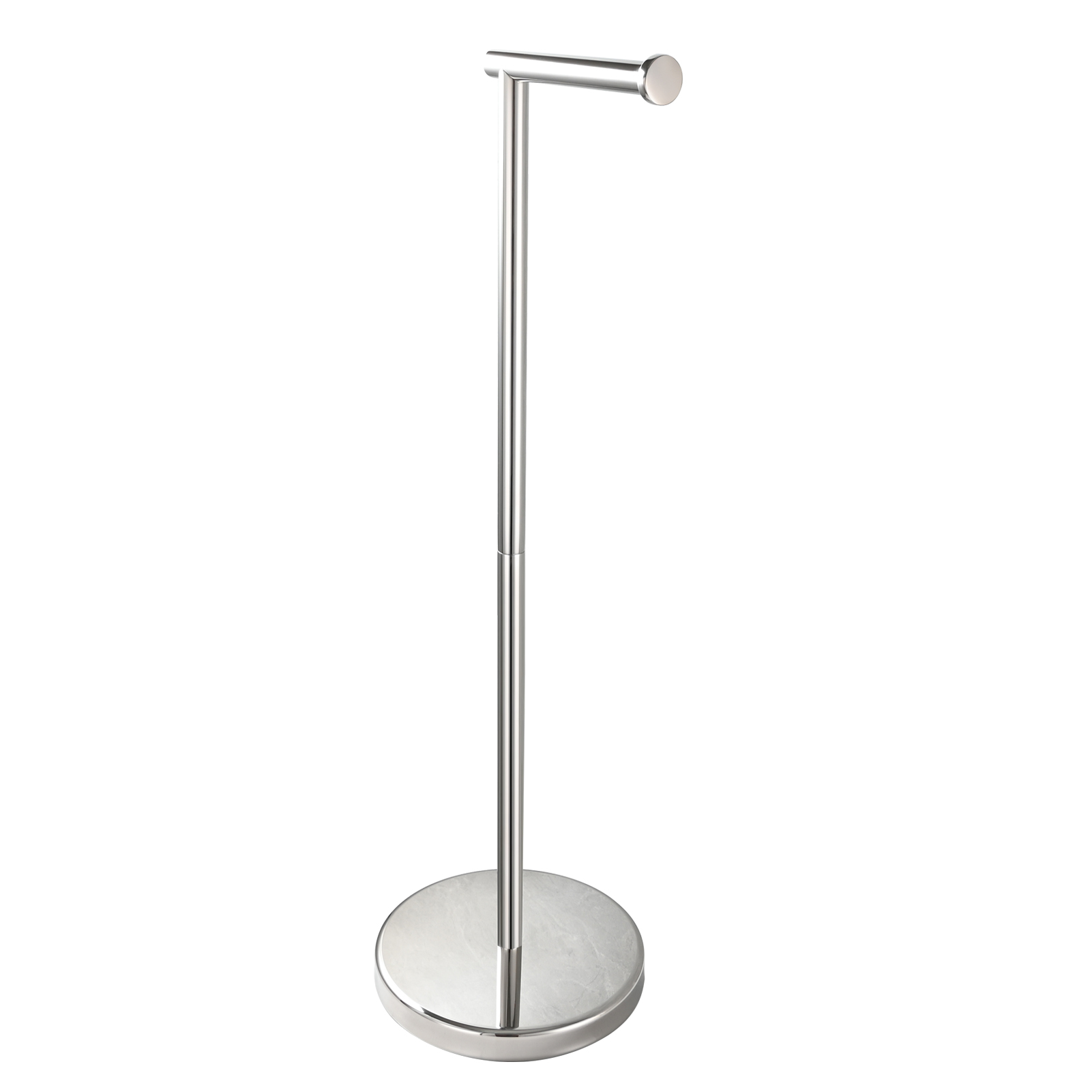 Tecmolog Stainless Steel Free Standing Paper Towel Holder,Black Bathroom Roll Holder with Non-Slip Mat,SBH265B
