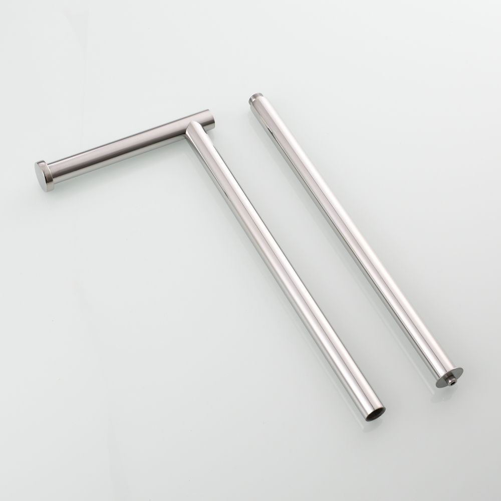 Tecmolog Stainless Steel Free Standing Paper Towel Holder,Black Bathroom Roll Holder with Non-Slip Mat,SBH265B
