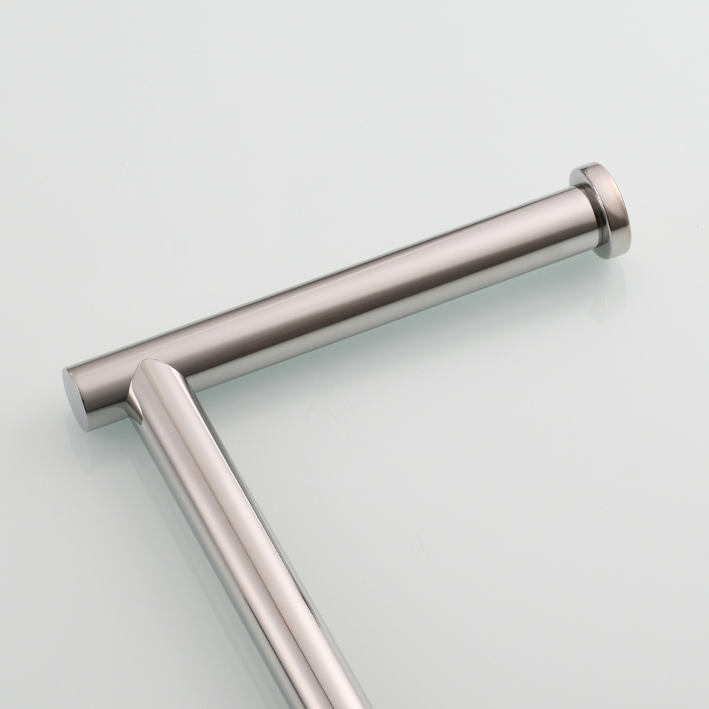 Tecmolog Stainless Steel Free Standing Paper Towel Holder,Black Bathroom Roll Holder with Non-Slip Mat,SBH265B
