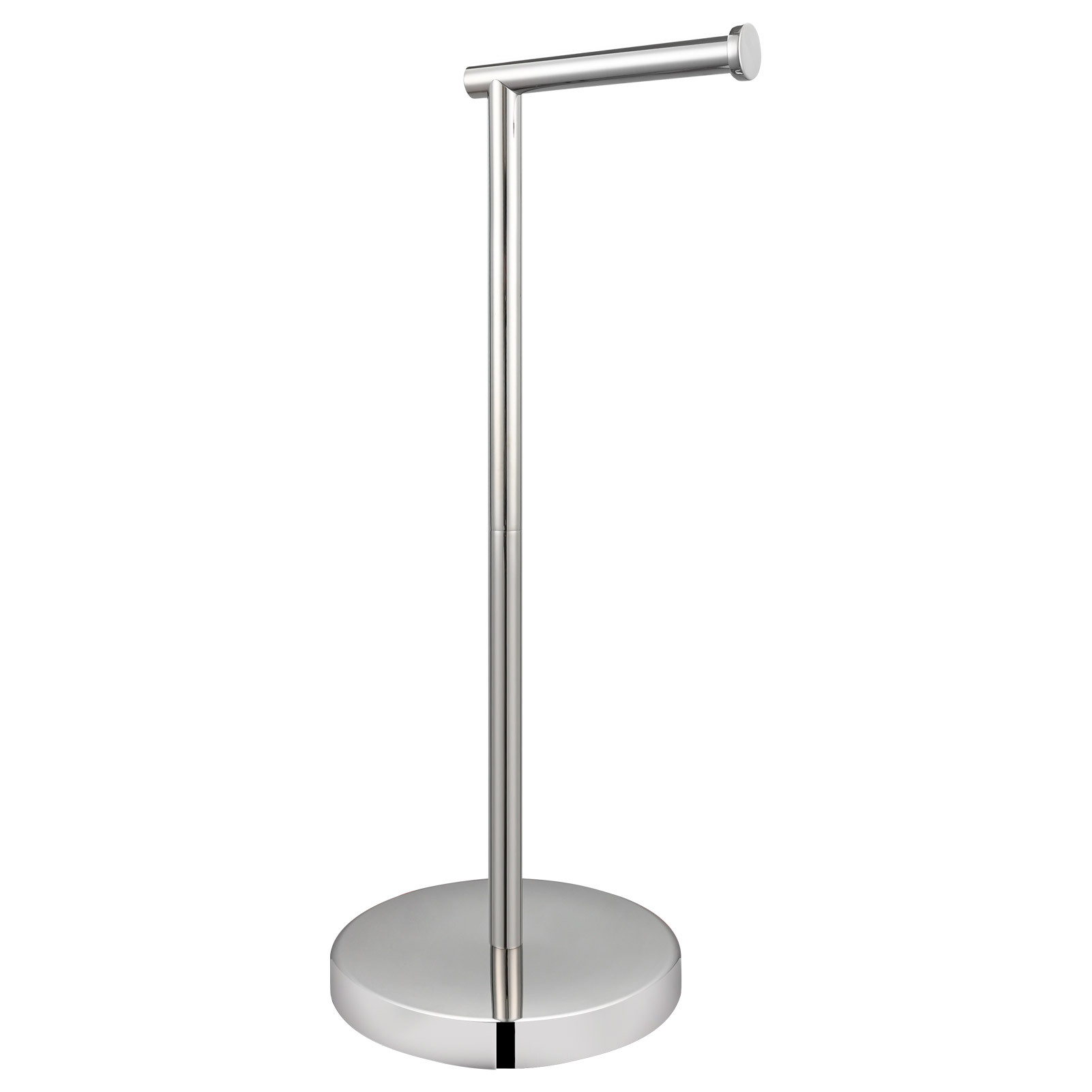 Tecmolog Stainless Steel Free Standing Paper Towel Holder,Black Bathroom Roll Holder with Non-Slip Mat,SBH265B