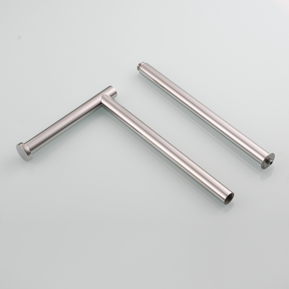 Tecmolog Stainless Steel Free Standing Paper Towel Holder,Black Bathroom Roll Holder with Non-Slip Mat,SBH265B