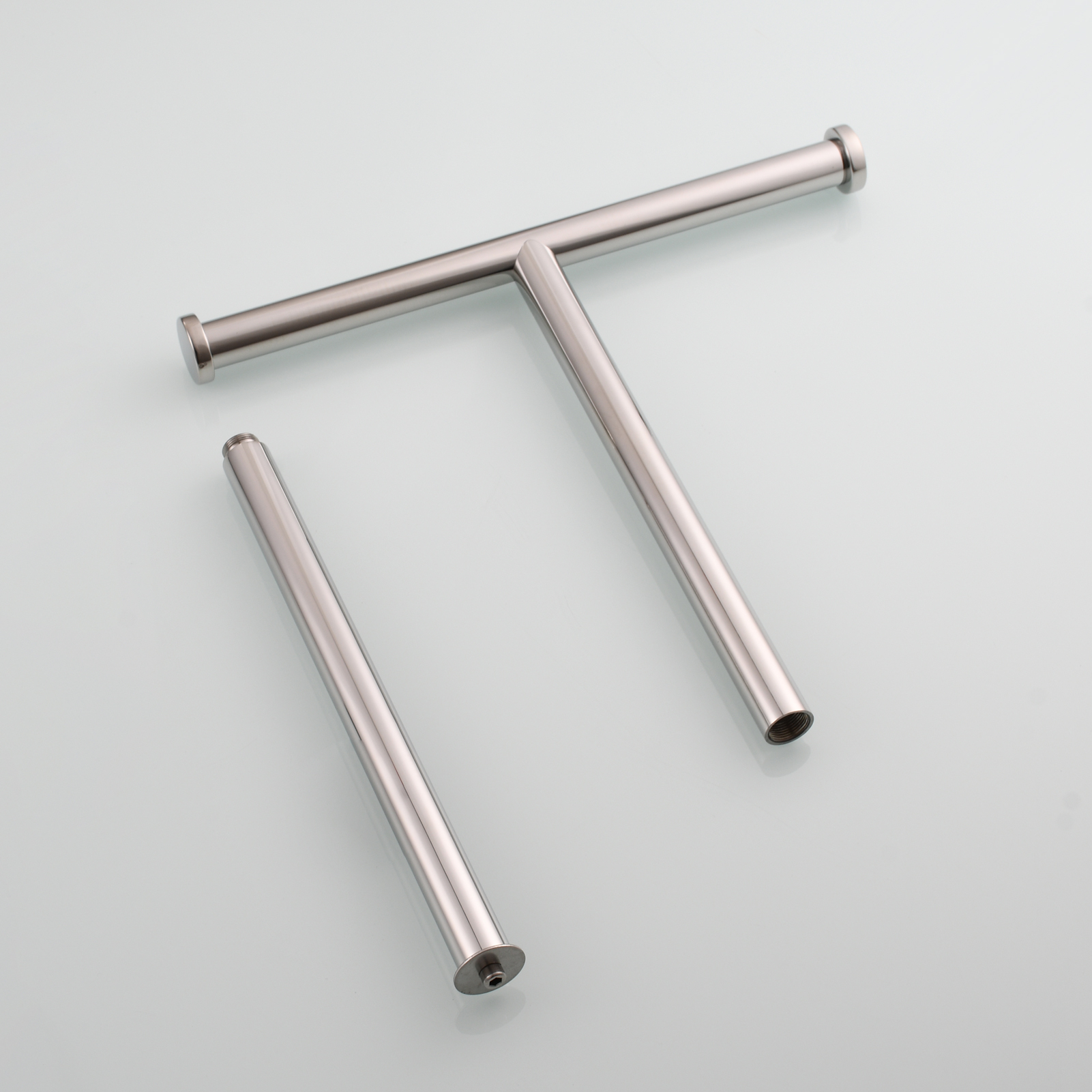 Tecmolog Stainless Steel Free Standing Paper Towel Holder,Black Bathroom Roll Holder with Non-Slip Mat,SBH265B