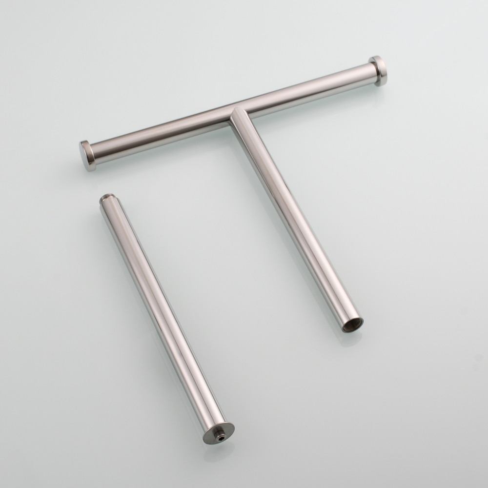 Tecmolog Stainless Steel Free Standing Paper Towel Holder,Black Bathroom Roll Holder with Non-Slip Mat,SBH265B