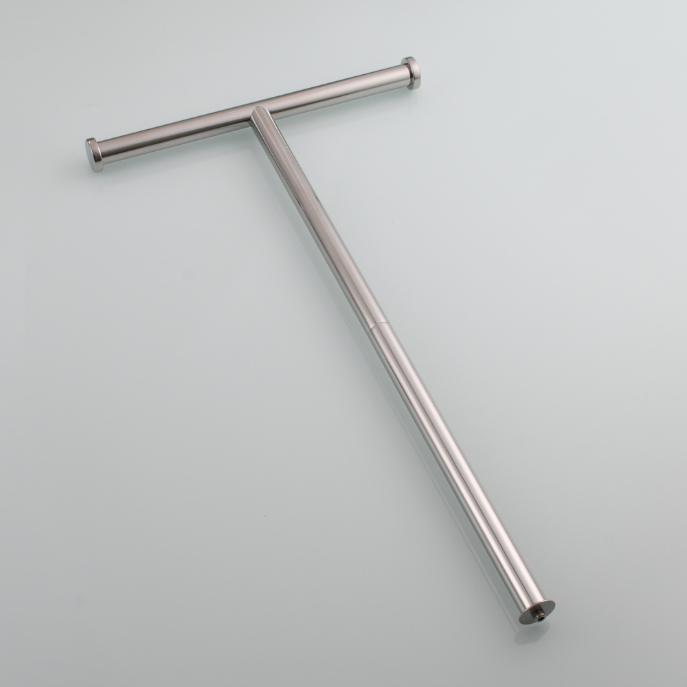 Tecmolog Stainless Steel Free Standing Paper Towel Holder,Black Bathroom Roll Holder with Non-Slip Mat,SBH265B