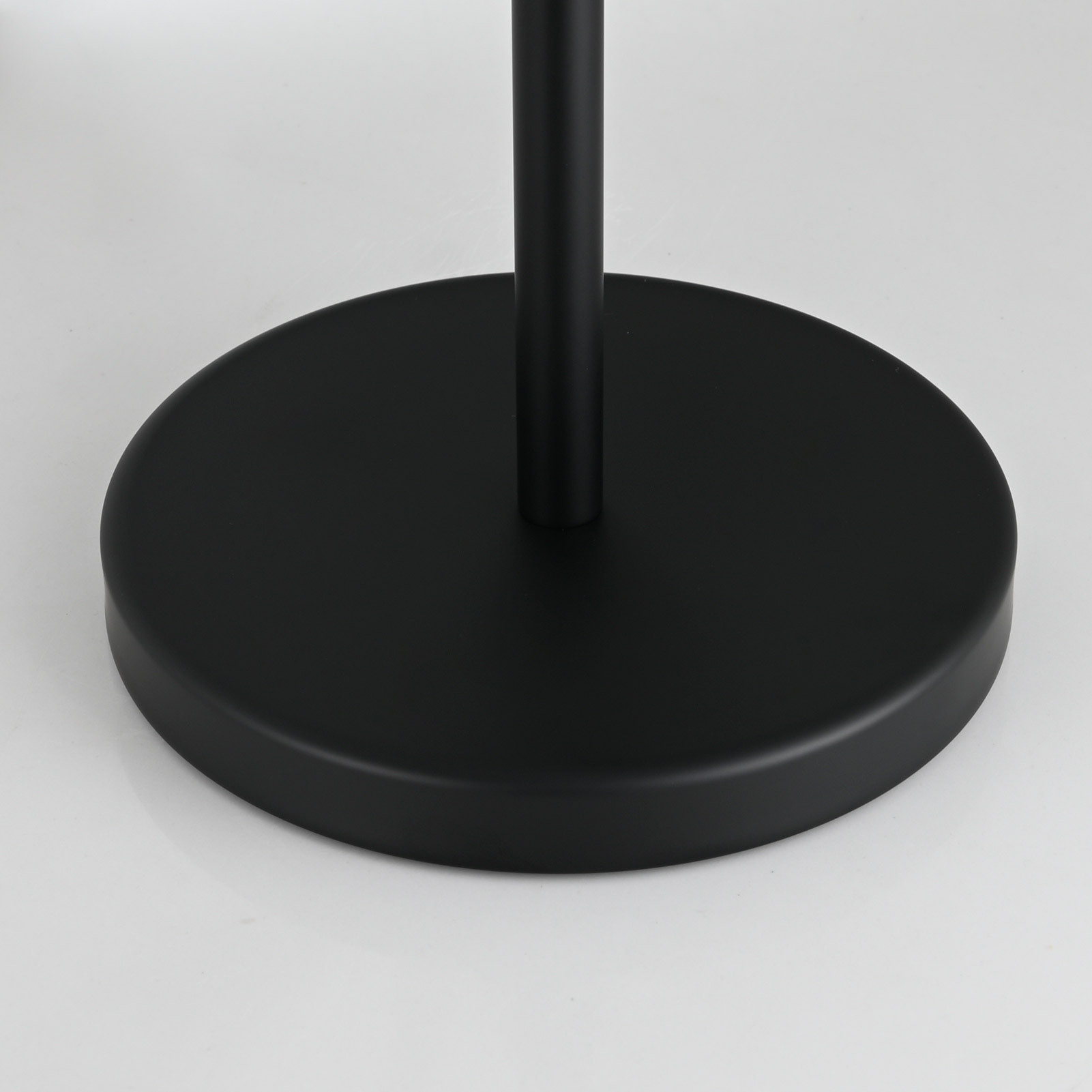 Tecmolog Stainless Steel Free Standing Paper Towel Holder,Black Bathroom Roll Holder with Non-Slip Mat,SBH265B
