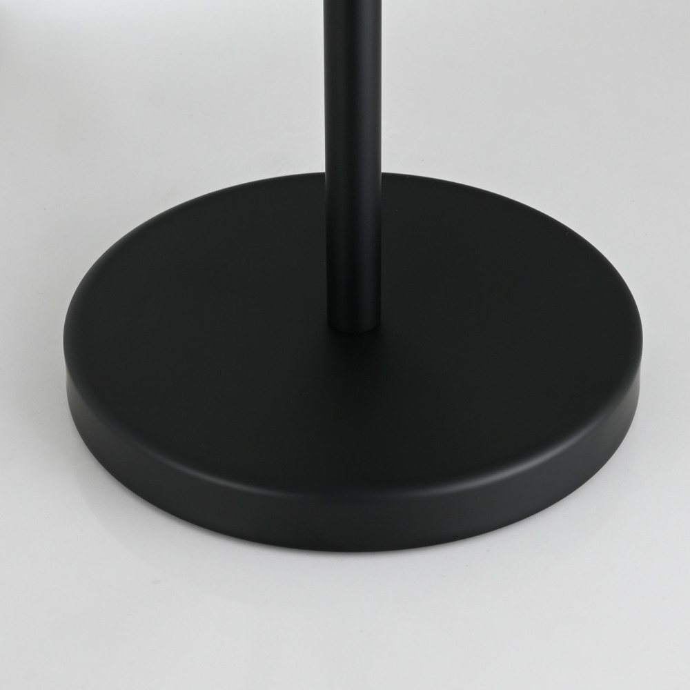 Tecmolog Stainless Steel Free Standing Paper Towel Holder,Black Bathroom Roll Holder with Non-Slip Mat,SBH265B