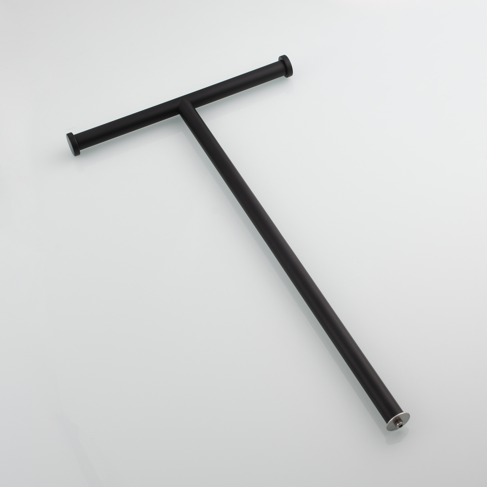 Tecmolog Stainless Steel Free Standing Paper Towel Holder,Black Bathroom Roll Holder with Non-Slip Mat,SBH265B
