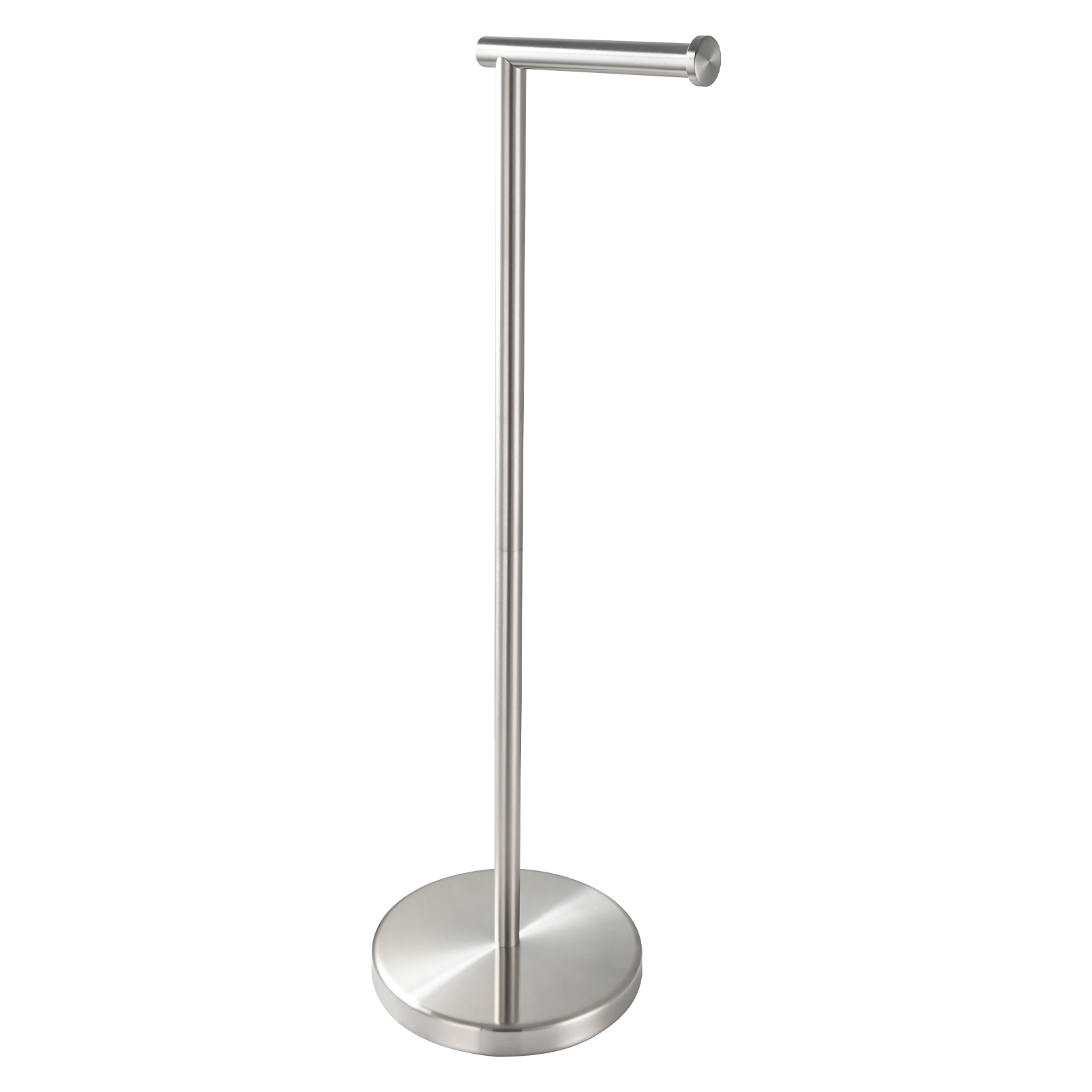 Tecmolog Stainless Steel Free Standing Paper Towel Holder,Black Bathroom Roll Holder with Non-Slip Mat,SBH265B