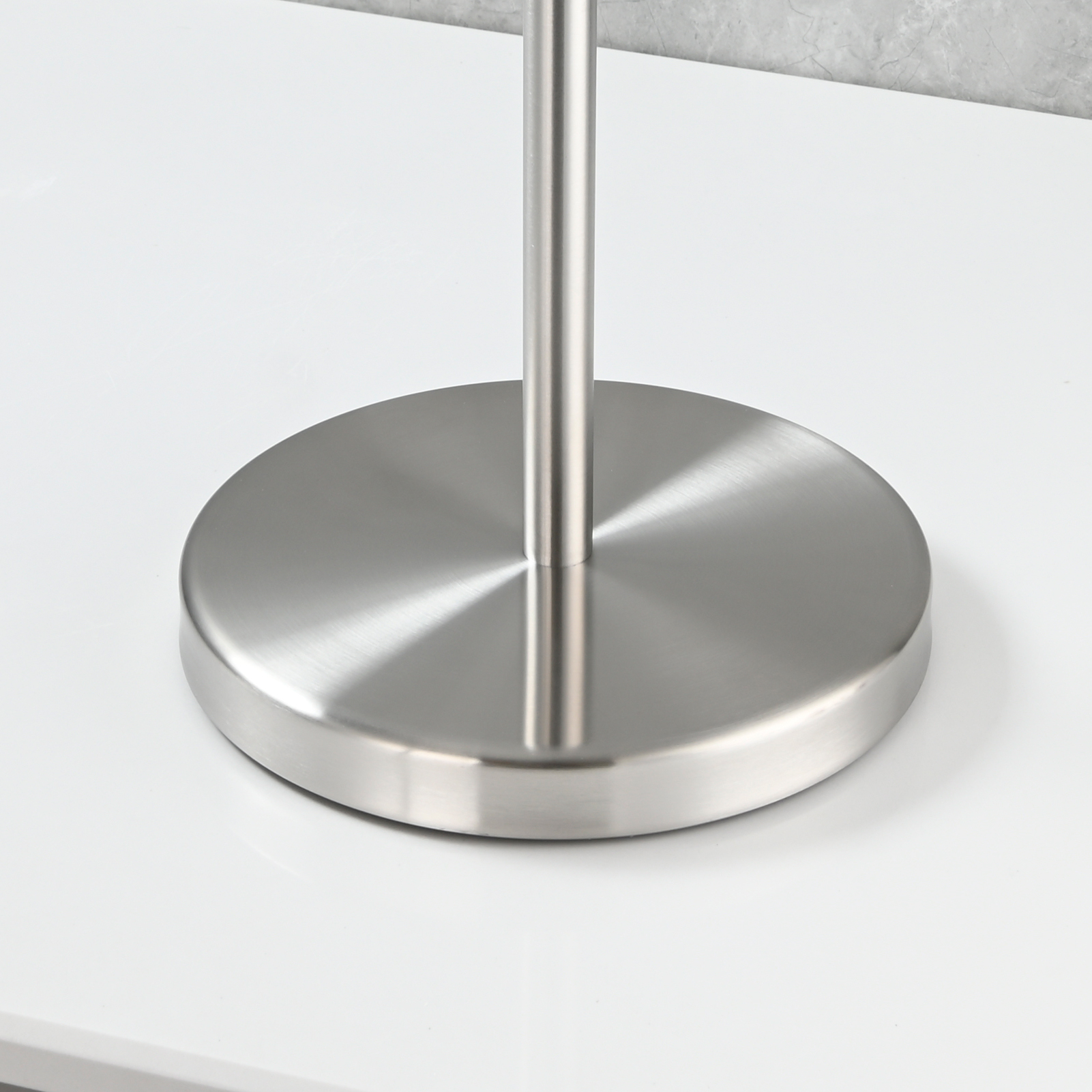 Tecmolog Stainless Steel Free Standing Paper Towel Holder,Black Bathroom Roll Holder with Non-Slip Mat,SBH265B