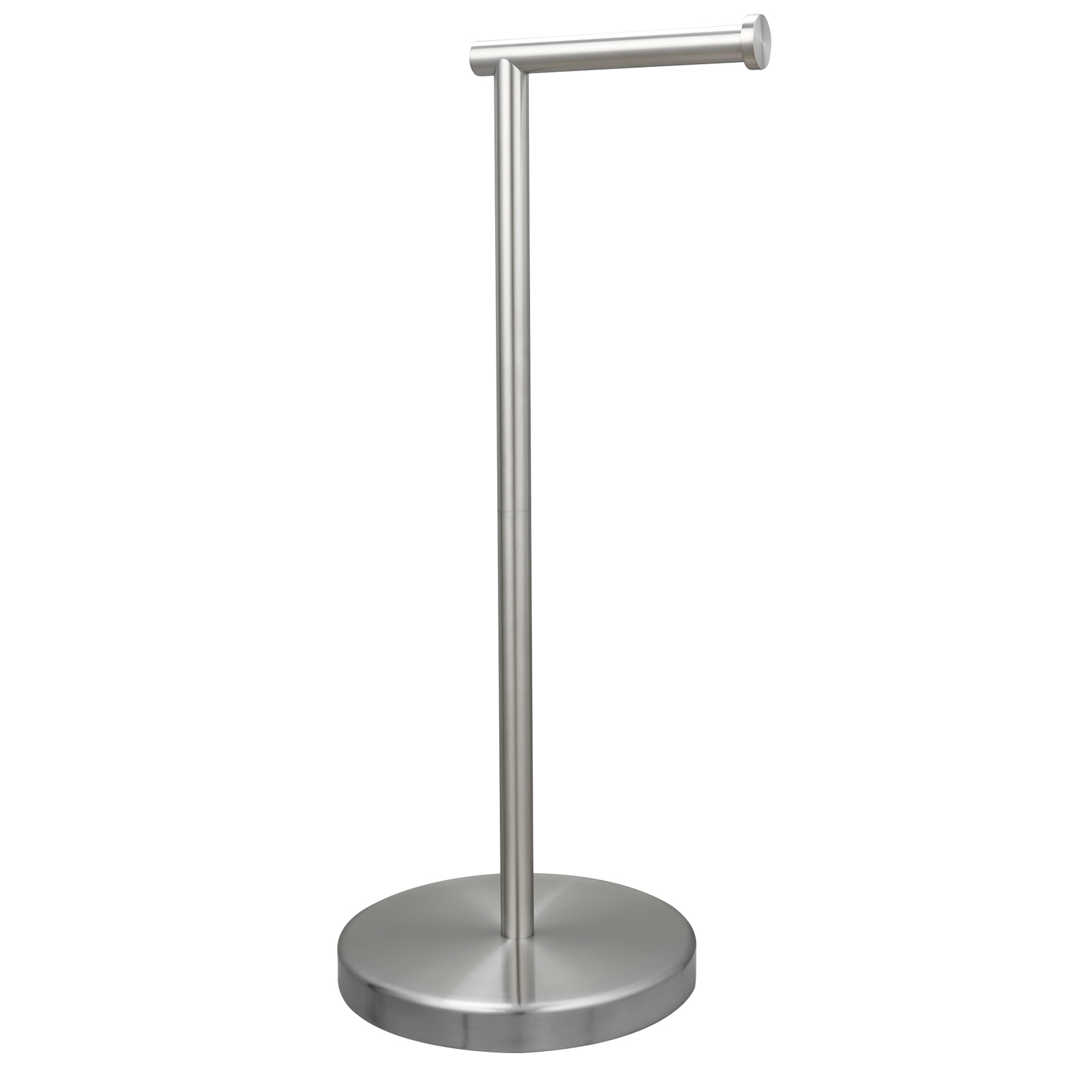 Tecmolog Stainless Steel Free Standing Paper Towel Holder,Black Bathroom Roll Holder with Non-Slip Mat,SBH265B