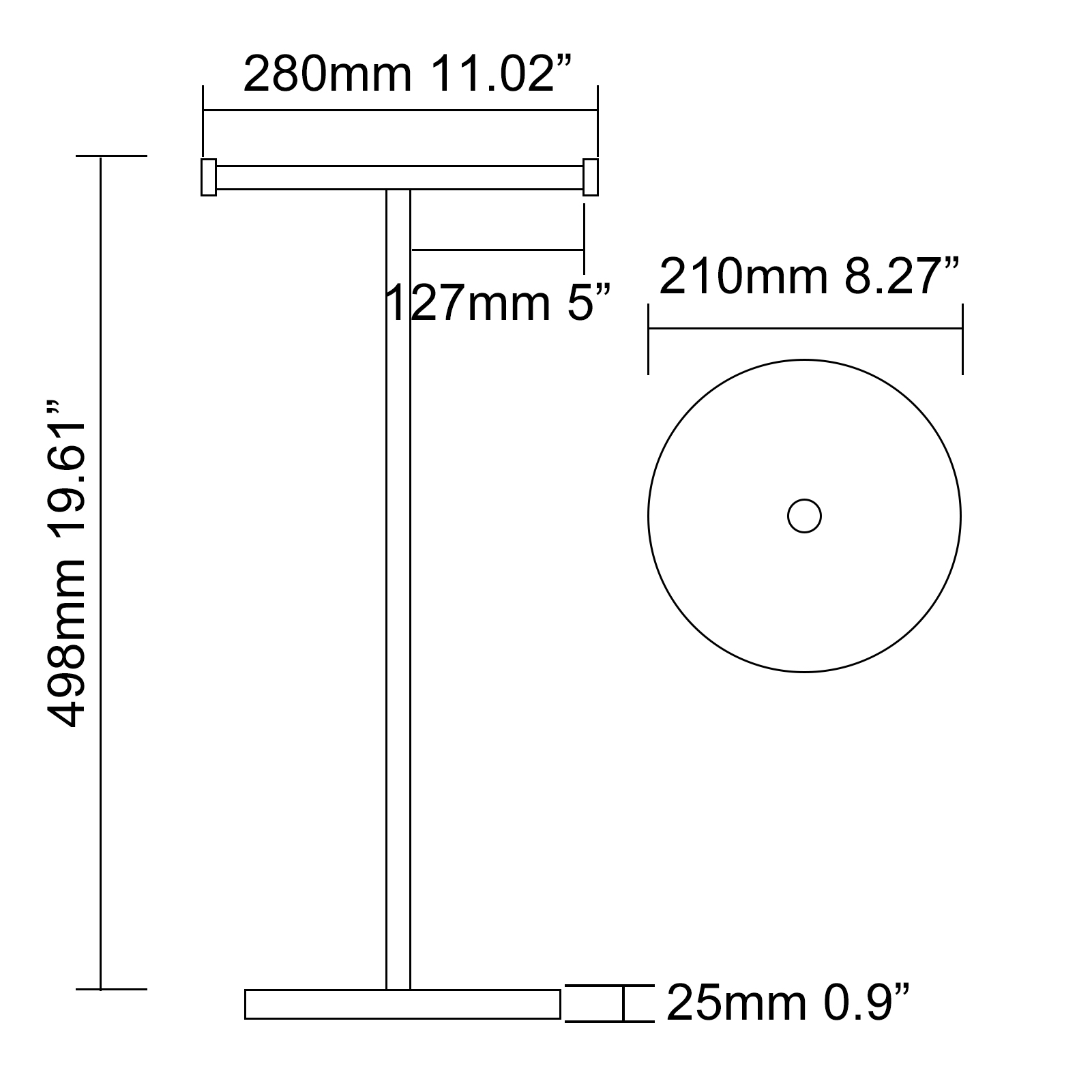 Tecmolog Stainless Steel Free Standing Paper Towel Holder,Black Bathroom Roll Holder with Non-Slip Mat,SBH265B