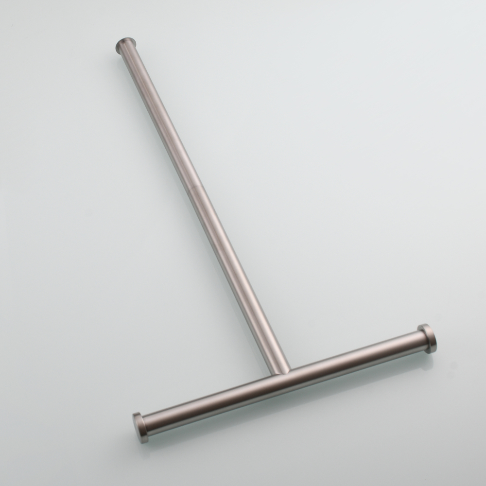 Tecmolog Stainless Steel Free Standing Paper Towel Holder,Black Bathroom Roll Holder with Non-Slip Mat,SBH265B