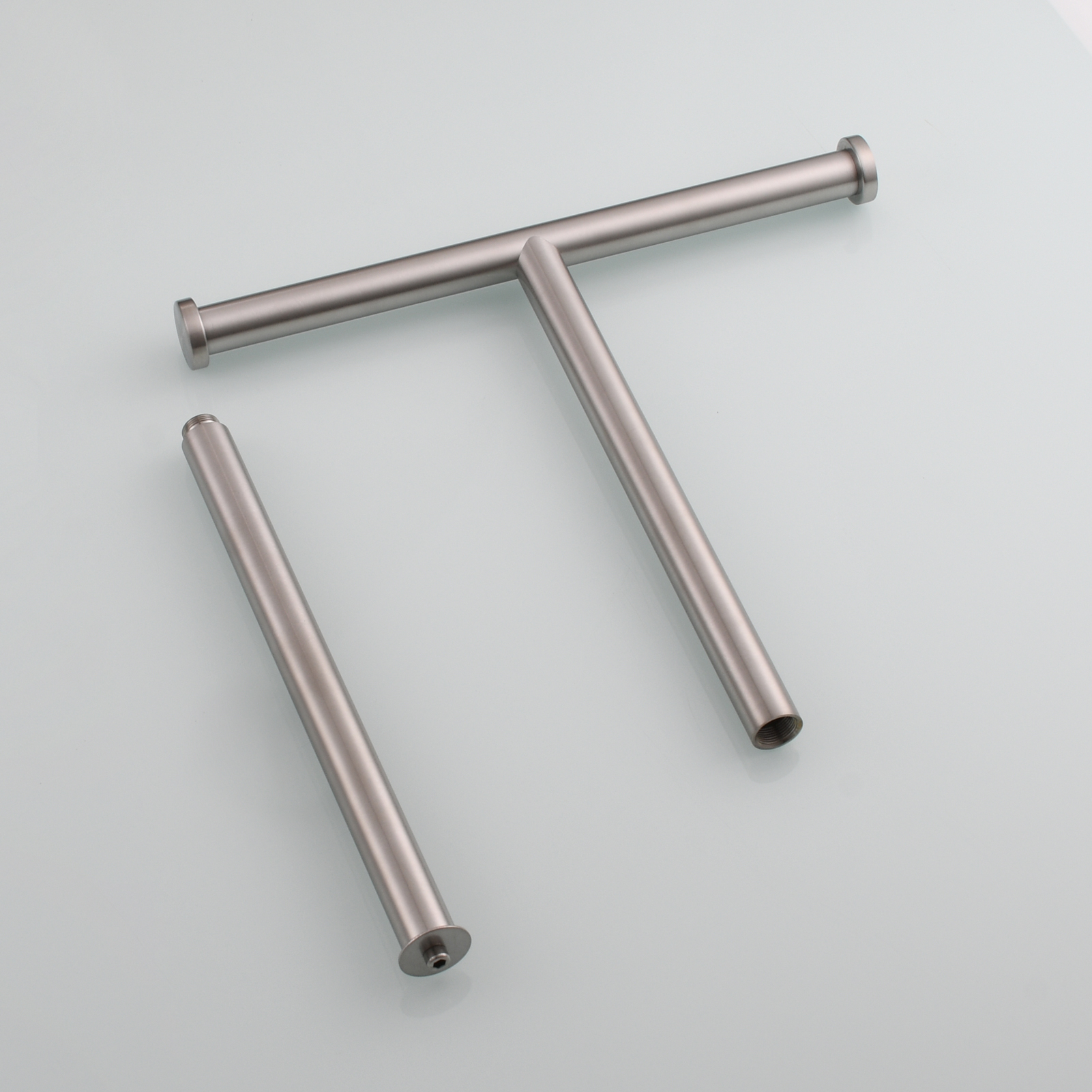 Tecmolog Stainless Steel Free Standing Paper Towel Holder,Black Bathroom Roll Holder with Non-Slip Mat,SBH265B