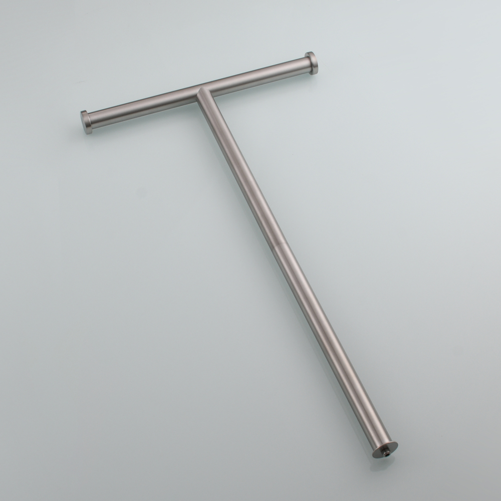 Tecmolog Stainless Steel Free Standing Paper Towel Holder,Black Bathroom Roll Holder with Non-Slip Mat,SBH265B