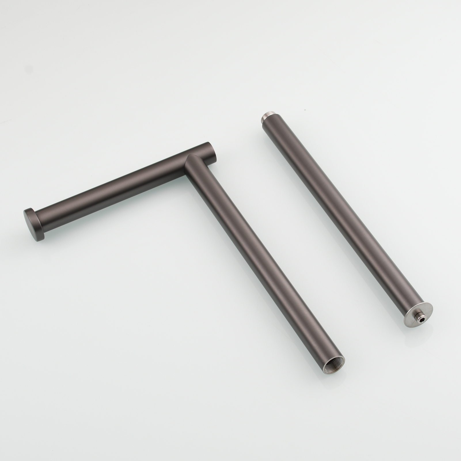 Tecmolog Stainless Steel Free Standing Paper Towel Holder,Black Bathroom Roll Holder with Non-Slip Mat,SBH265B