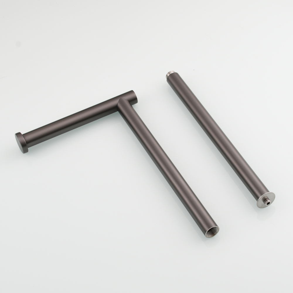 Tecmolog Stainless Steel Free Standing Paper Towel Holder,Black Bathroom Roll Holder with Non-Slip Mat,SBH265B