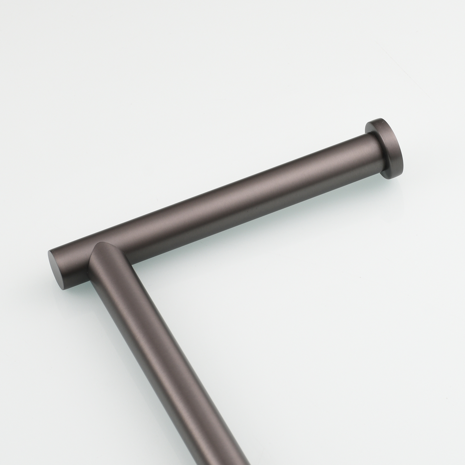 Tecmolog Stainless Steel Free Standing Paper Towel Holder,Black Bathroom Roll Holder with Non-Slip Mat,SBH265B