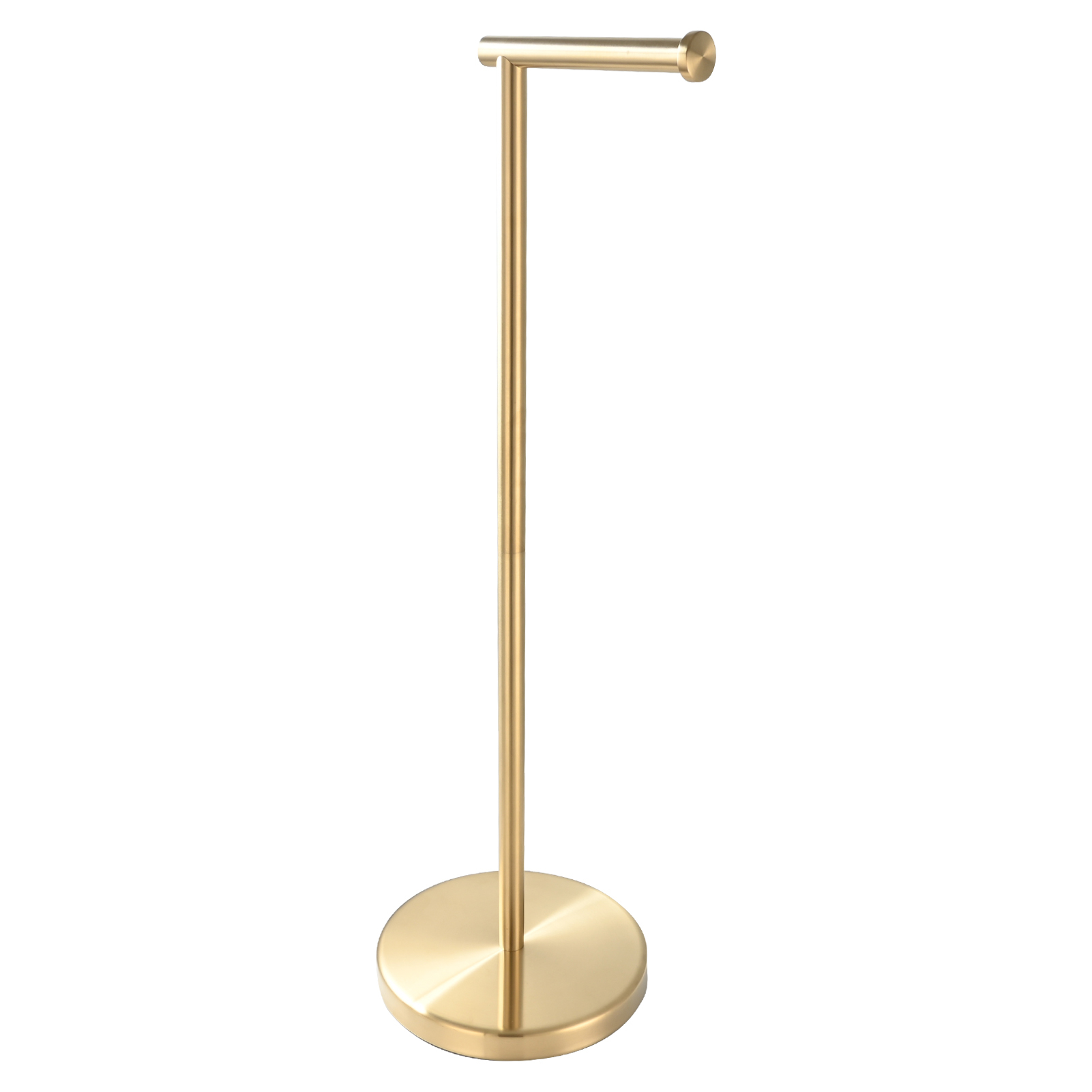 Tecmolog Stainless Steel Free Standing Paper Towel Holder,Black Bathroom Roll Holder with Non-Slip Mat,SBH265B