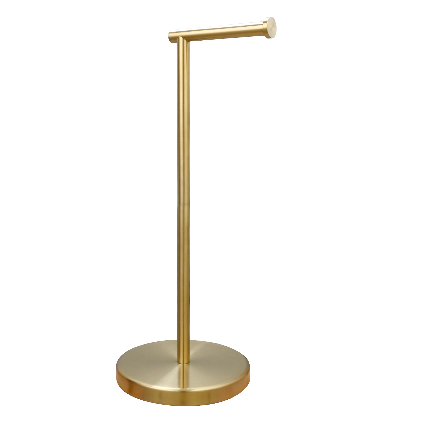 Tecmolog Stainless Steel Free Standing Paper Towel Holder,Black Bathroom Roll Holder with Non-Slip Mat,SBH265B