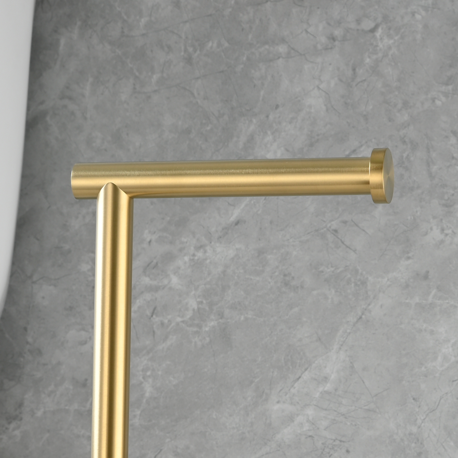 Tecmolog Stainless Steel Free Standing Paper Towel Holder,Black Bathroom Roll Holder with Non-Slip Mat,SBH265B