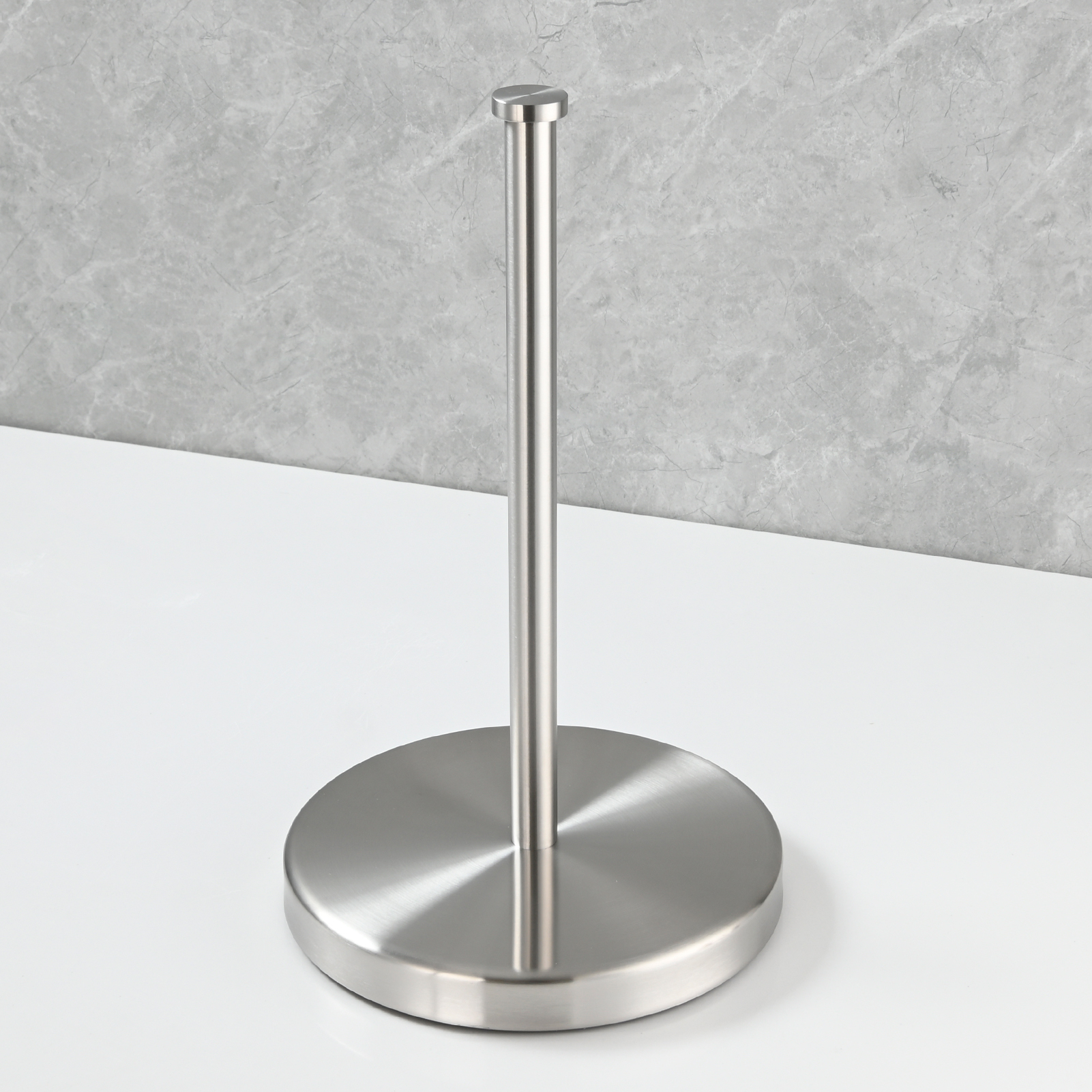 Tecmolog Stainless Steel Freestanding Paper Towel Holder for Kitchen Countertop
