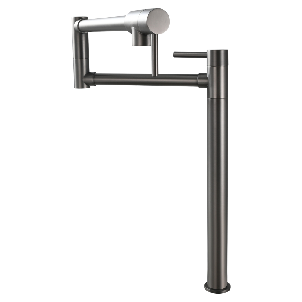 Tecmolog Brass Folding Faucet Single Cold Kitchen Tap with Double Joint Swing Arms