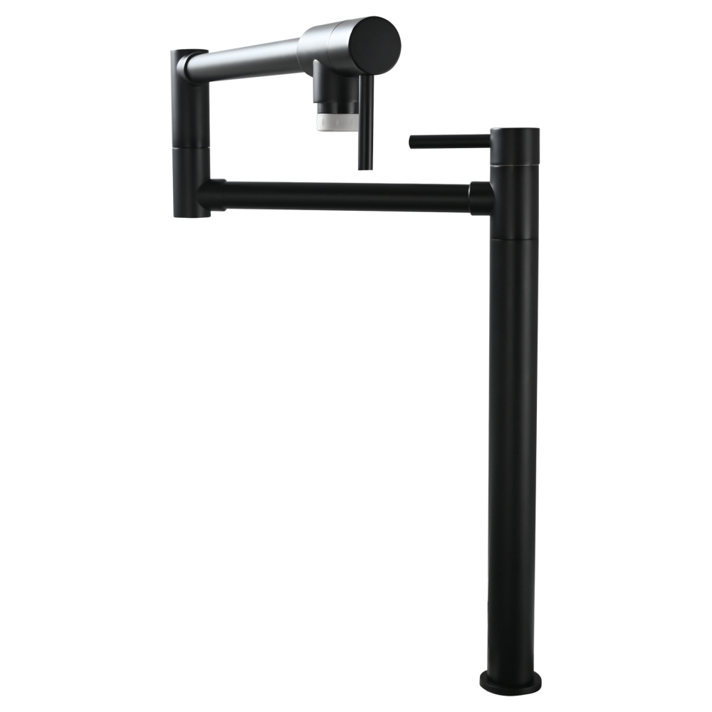 Tecmolog Brass Folding Faucet Single Cold Kitchen Tap with Double Joint Swing Arms