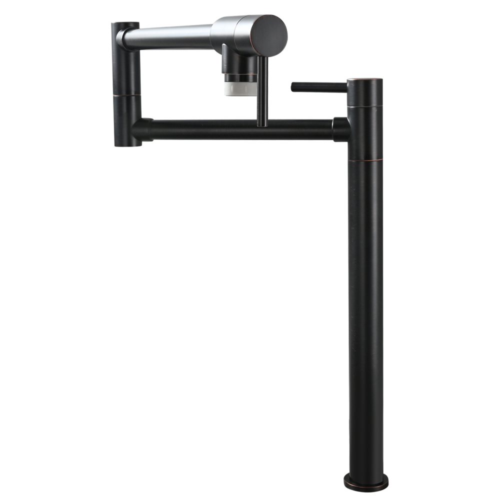Tecmolog Brass Folding Faucet Single Cold Kitchen Tap with Double Joint Swing Arms