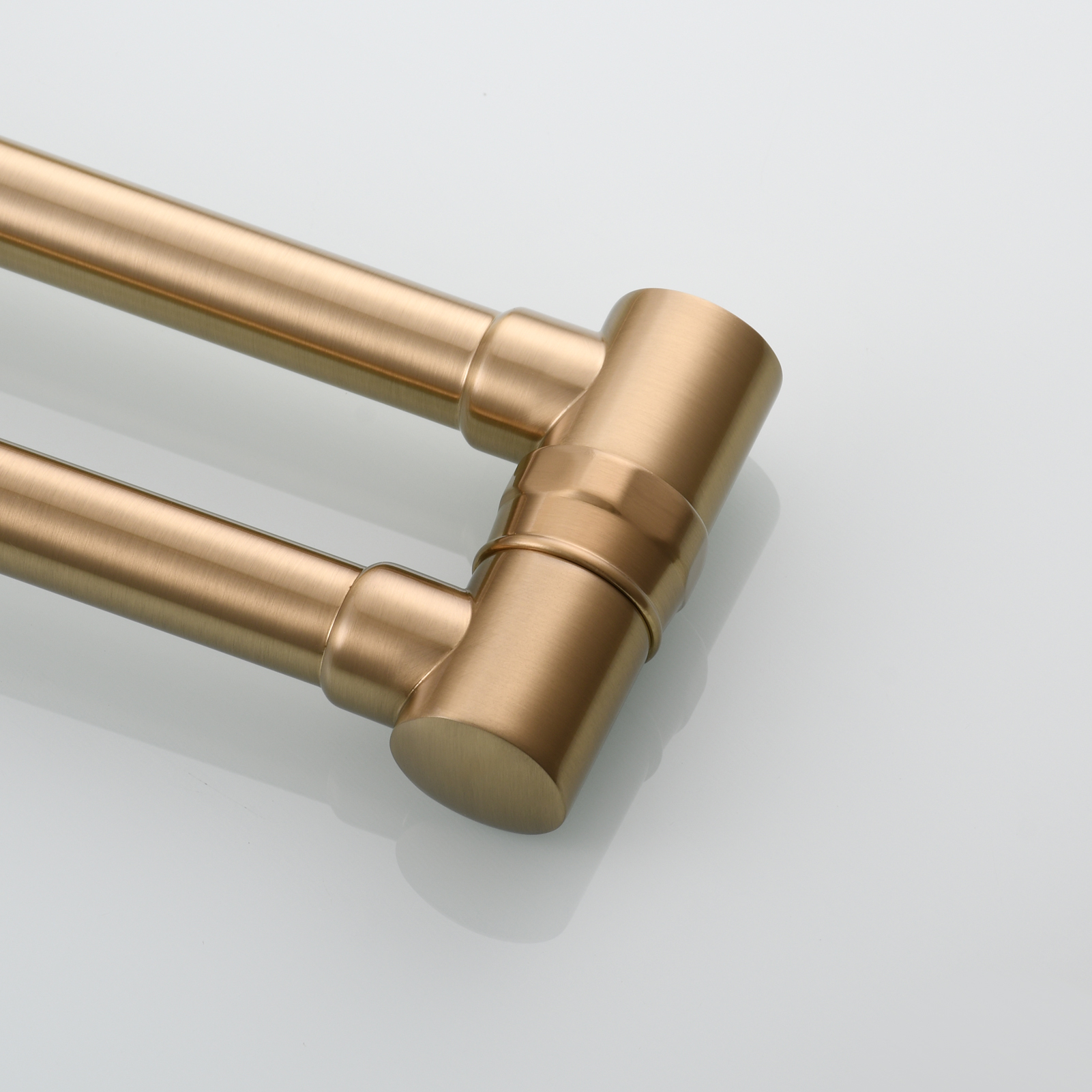 Tecmolog Brass Folding Deck Mount Pot Faucets Over Stove,Single Cold Kitchen Tap with Double Joint Swing Arms