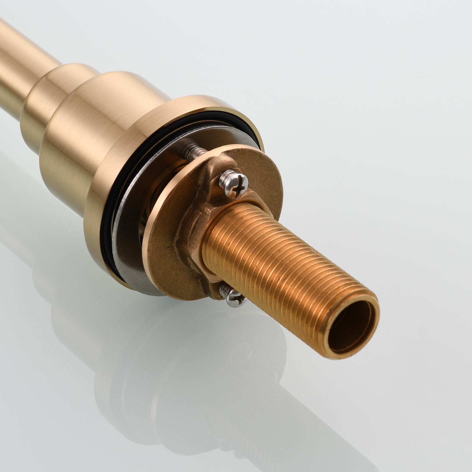 Tecmolog Brass Folding Deck Mount Pot Faucets Over Stove,Single Cold Kitchen Tap with Double Joint Swing Arms