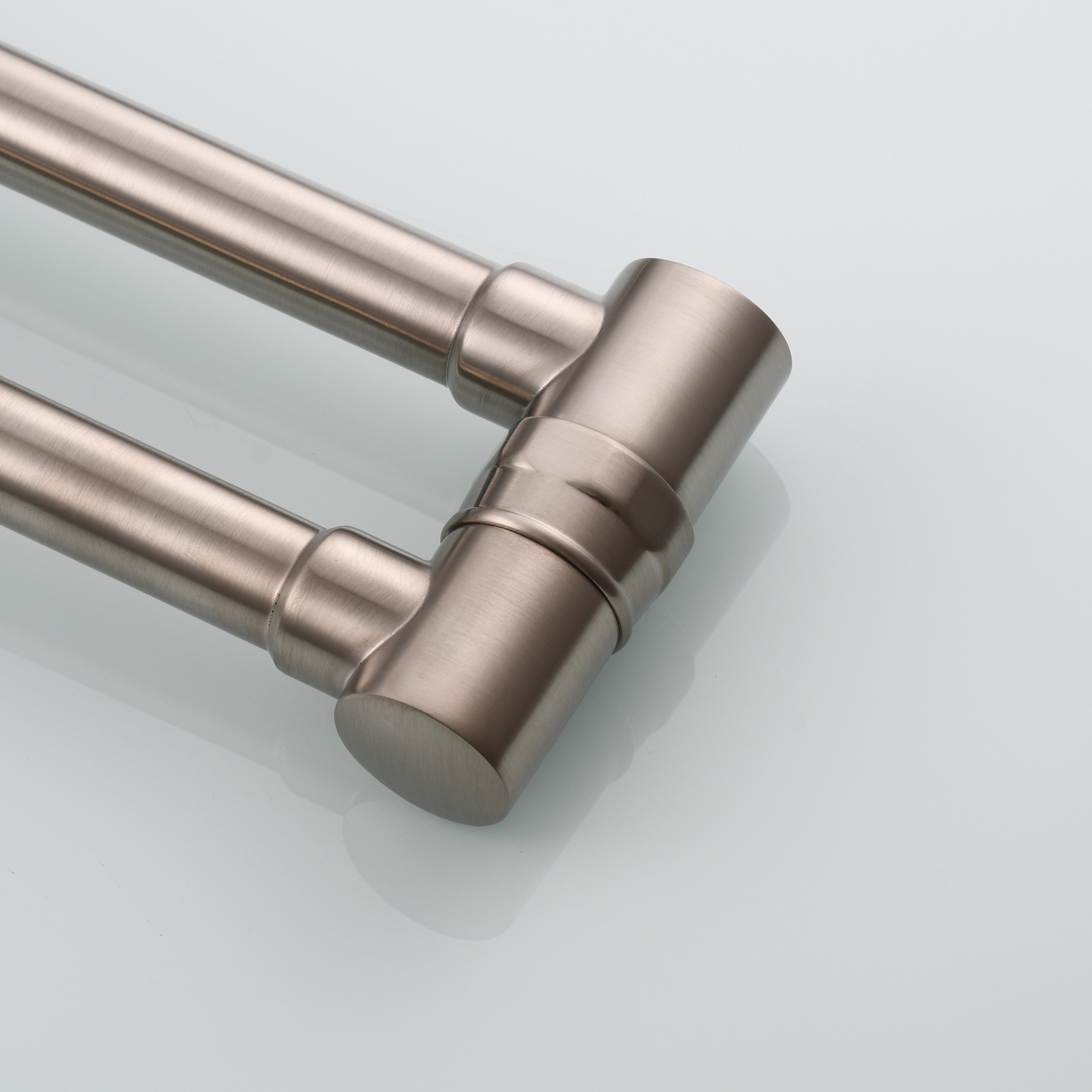 Tecmolog Brass Folding Deck Mount Pot Faucets Over Stove,Single Cold Kitchen Tap with Double Joint Swing Arms