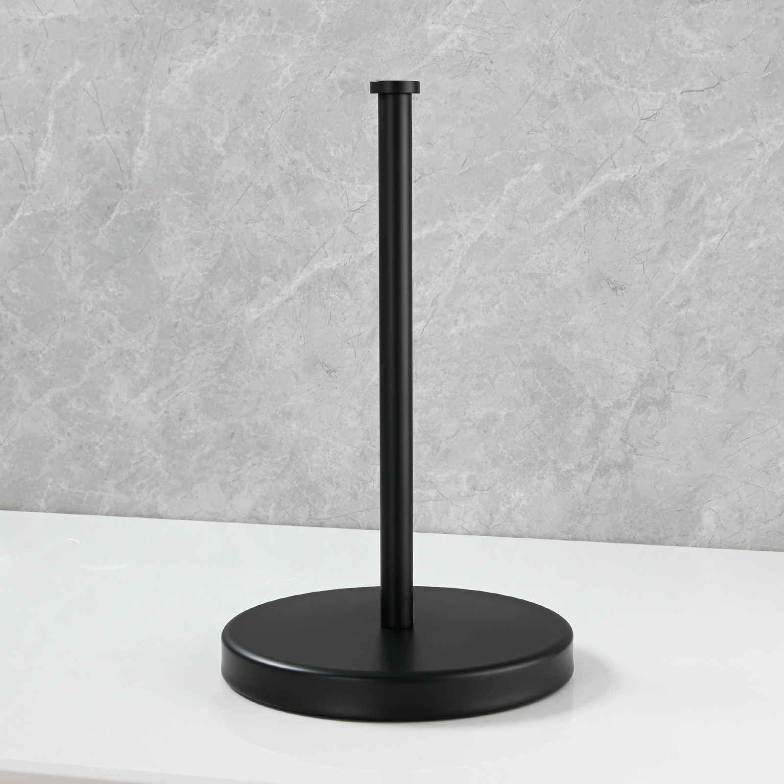 Tecmolog Stainless Steel Freestanding Paper Towel Holder for Kitchen Countertop