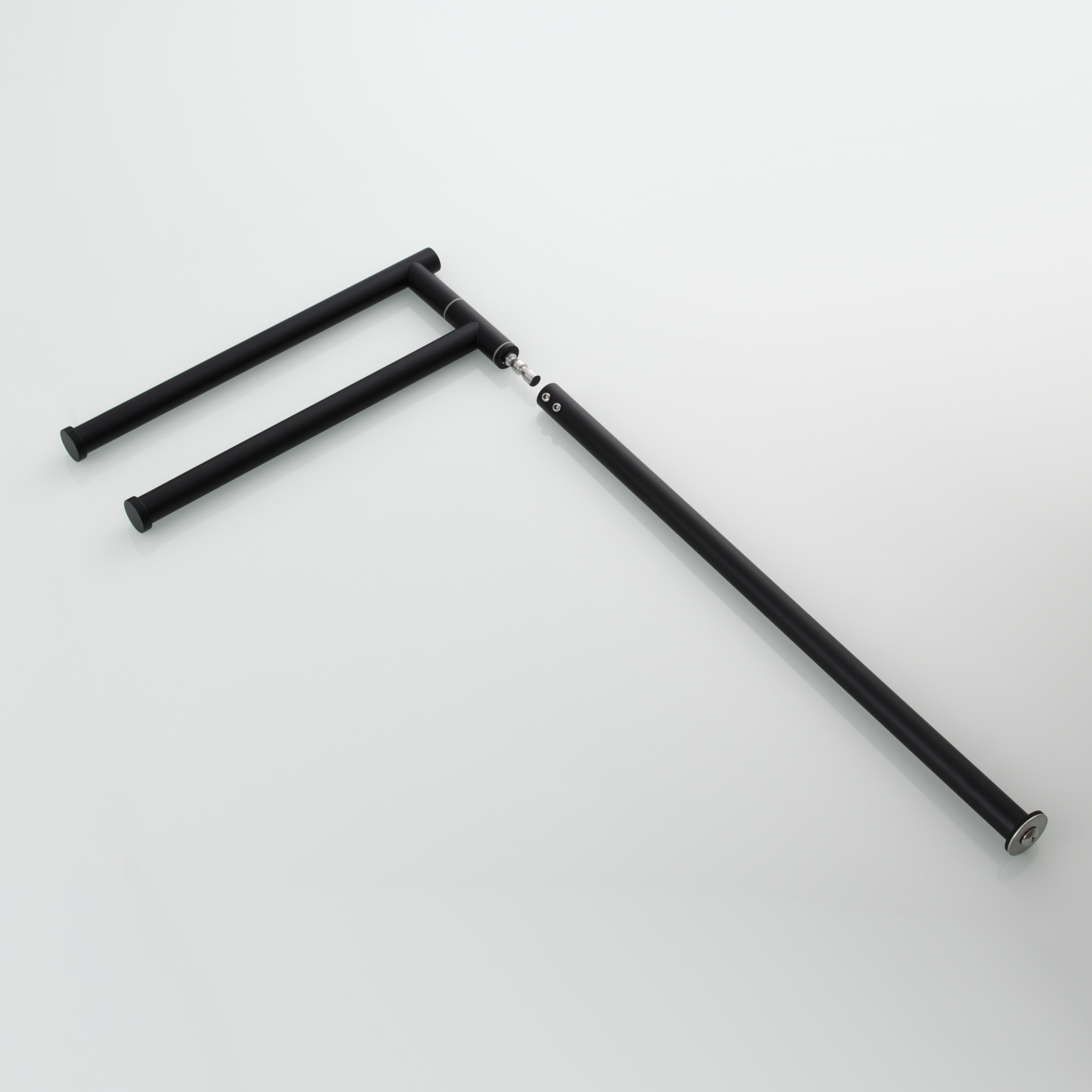 Tecmolog Stainlee Steel Marble Towel Rack,Standing Towel Rack Double or (Three) Rod for Bathroom Floor