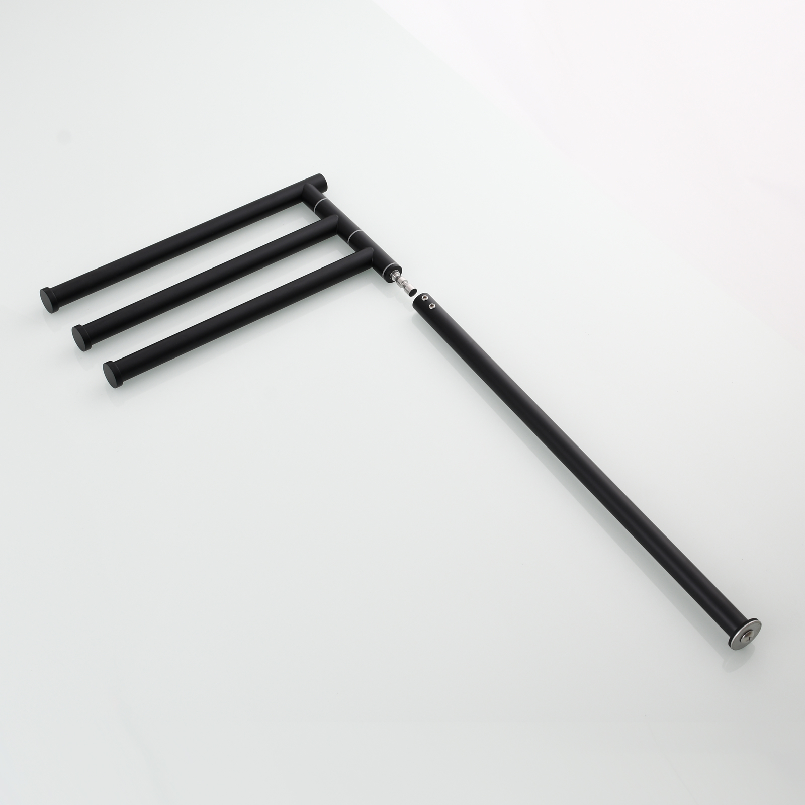 Tecmolog Stainlee Steel Marble Towel Rack,Standing Towel Rack Double or (Three) Rod for Bathroom Floor