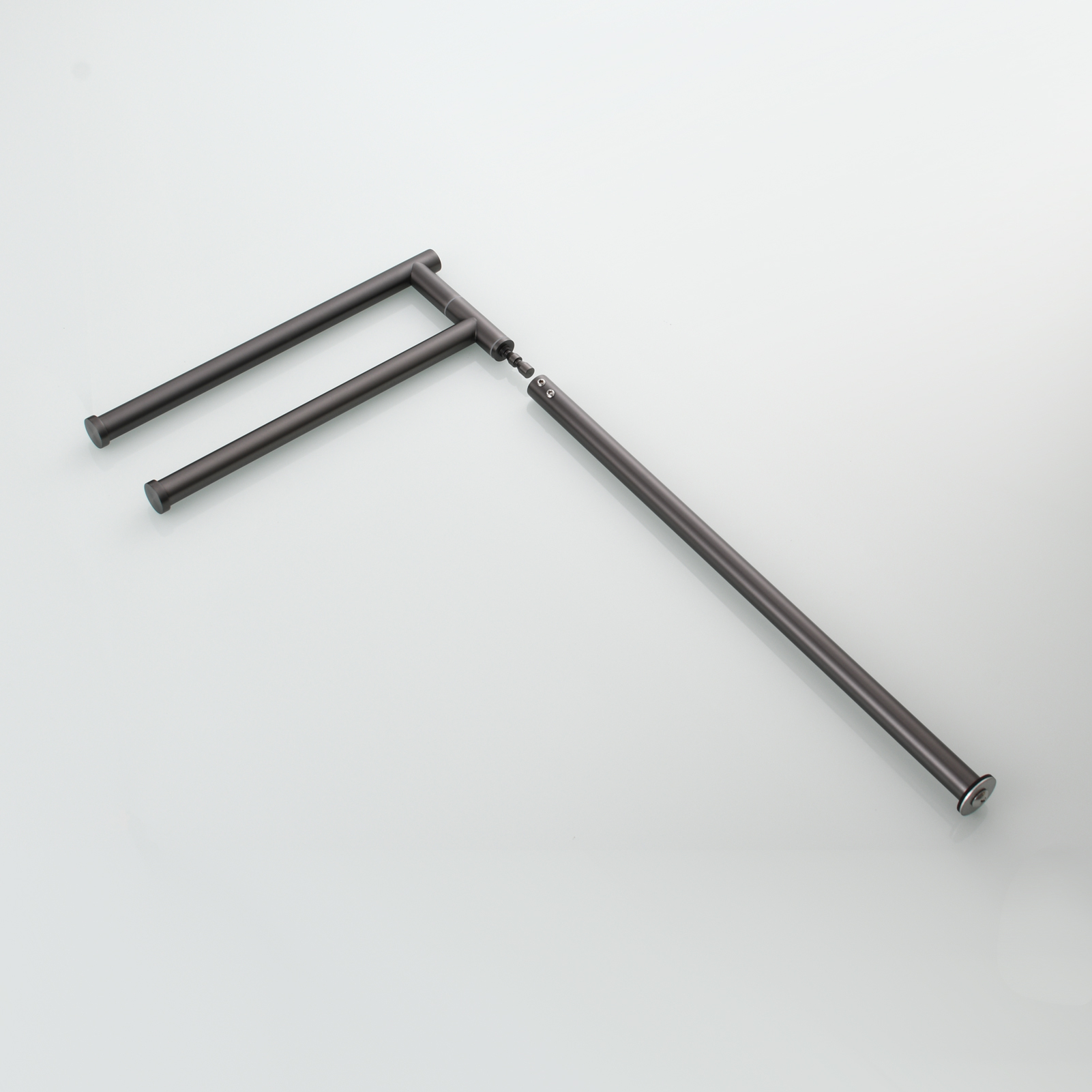 Tecmolog Stainlee Steel Marble Towel Rack,Standing Towel Rack Double or (Three) Rod for Bathroom Floor