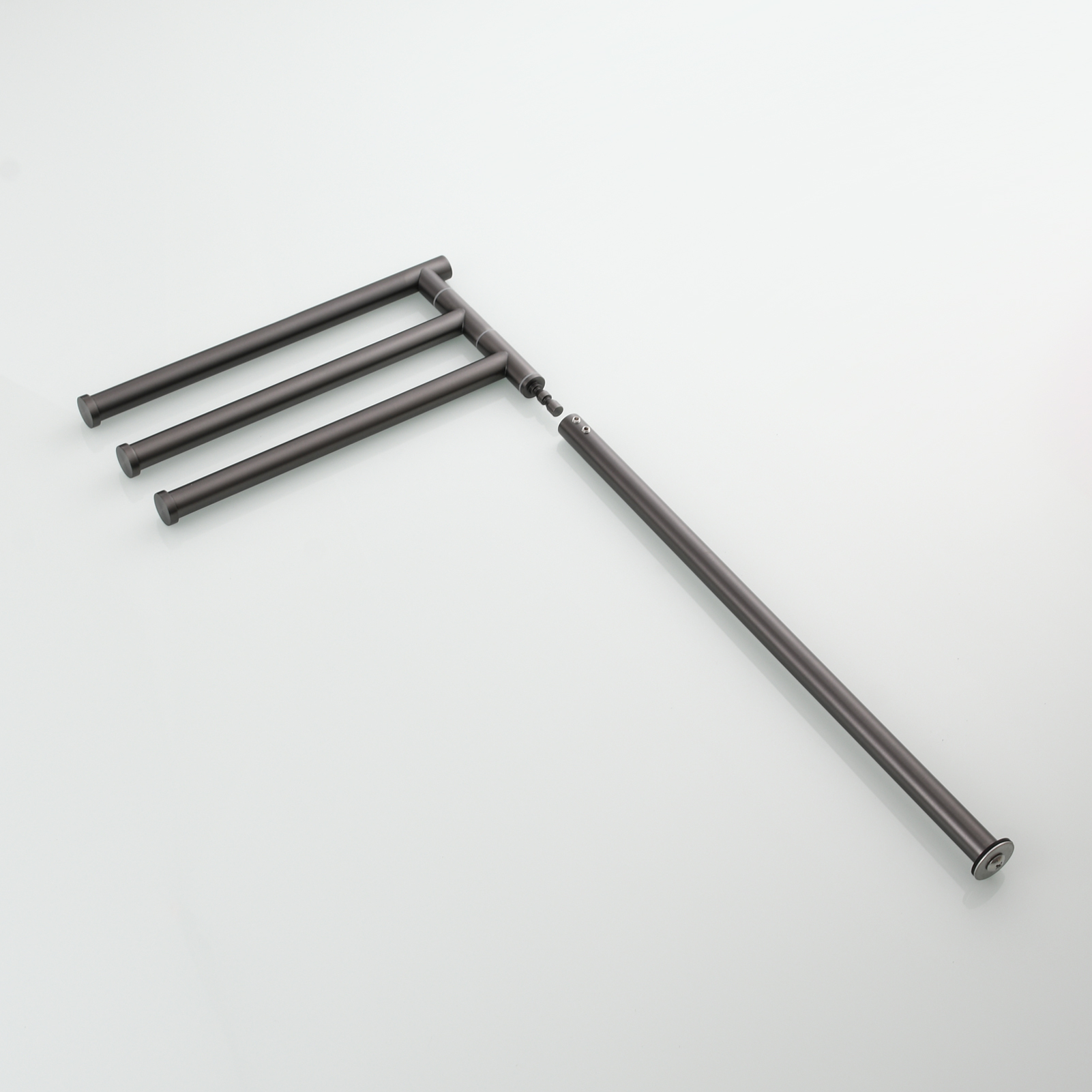 Tecmolog Stainlee Steel Marble Towel Rack,Standing Towel Rack Double or (Three) Rod for Bathroom Floor