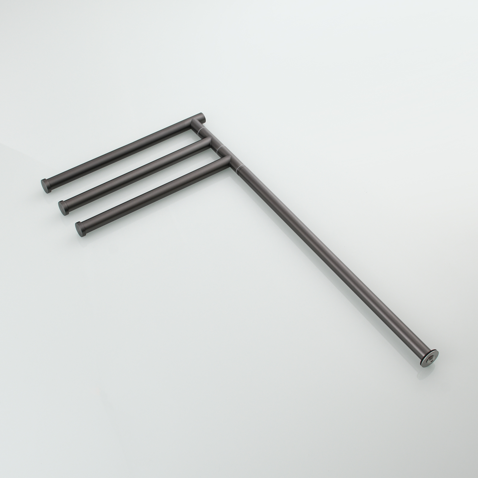 Tecmolog Stainlee Steel Marble Towel Rack,Standing Towel Rack Double or (Three) Rod for Bathroom Floor