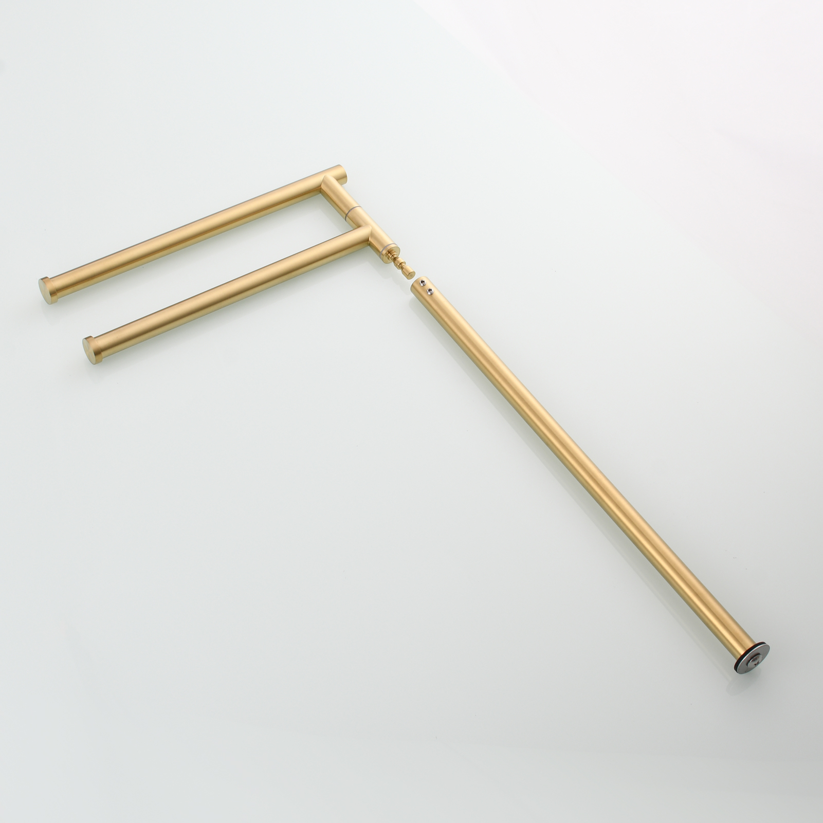 Tecmolog Stainlee Steel Marble Towel Rack,Standing Towel Rack Double or (Three) Rod for Bathroom Floor