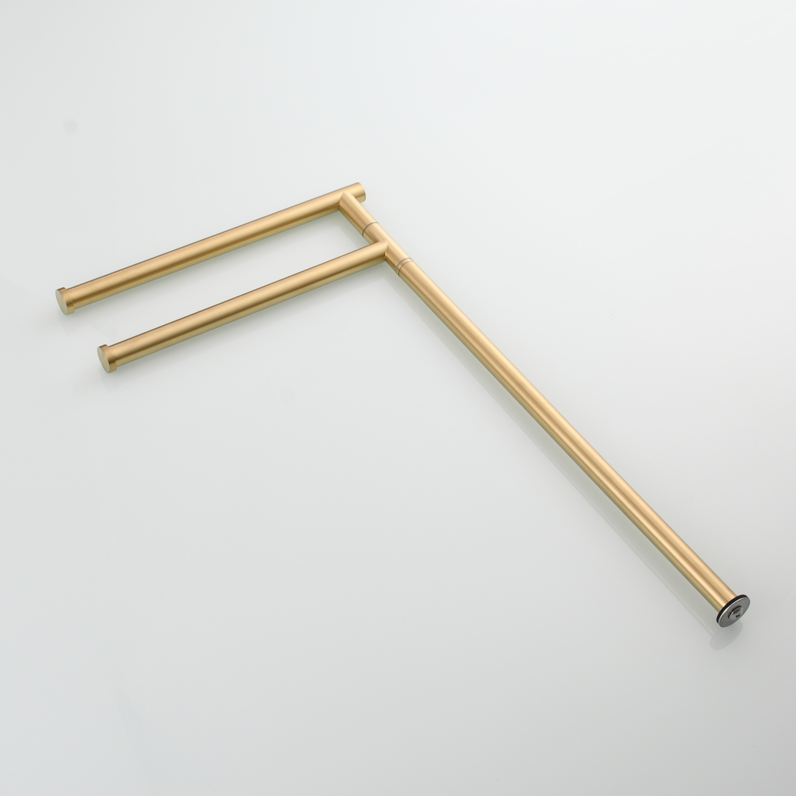 Tecmolog Stainlee Steel Marble Towel Rack,Standing Towel Rack Double or (Three) Rod for Bathroom Floor