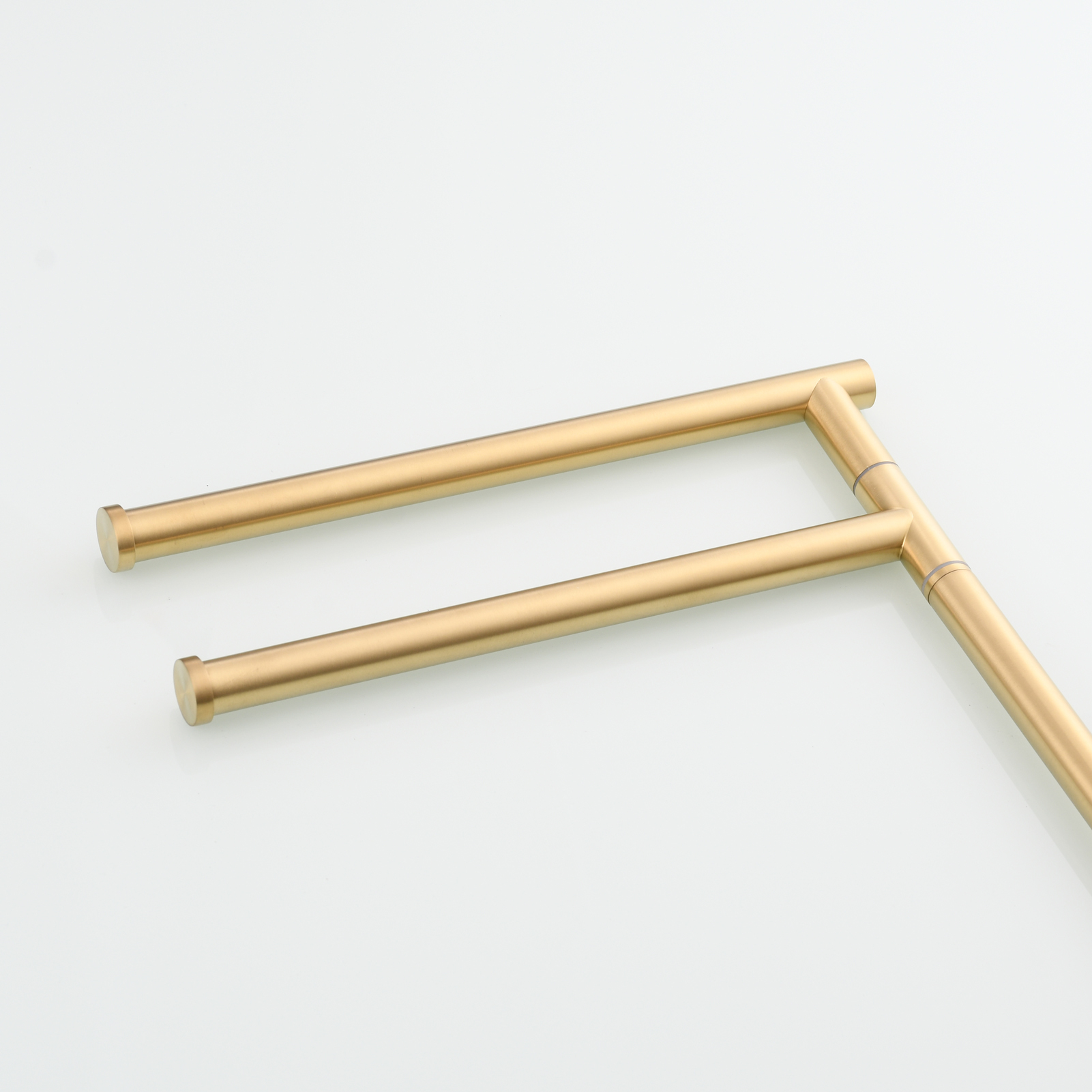 Tecmolog Stainlee Steel Marble Towel Rack,Standing Towel Rack Double or (Three) Rod for Bathroom Floor