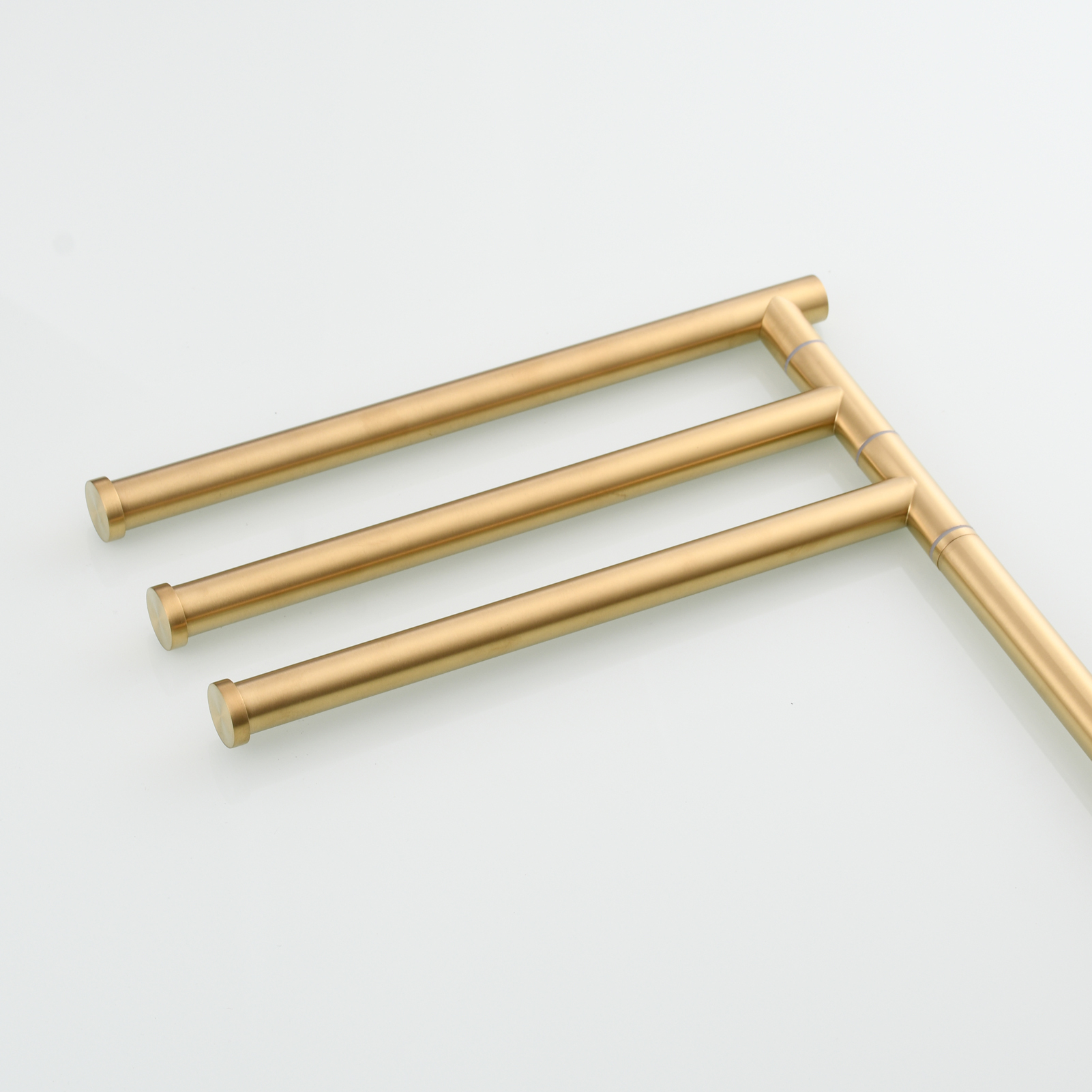 Tecmolog Stainlee Steel Marble Towel Rack,Standing Towel Rack Double or (Three) Rod for Bathroom Floor