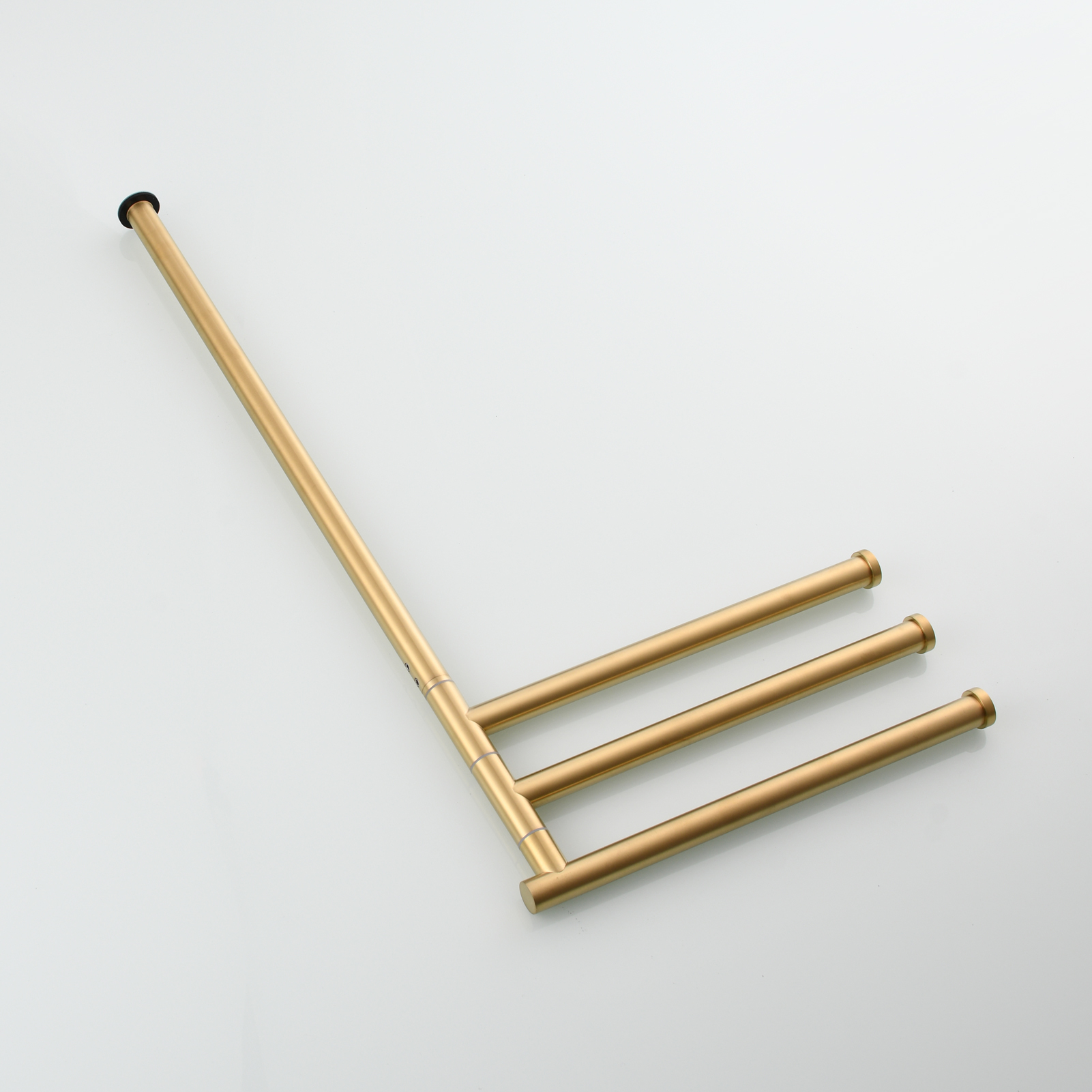 Tecmolog Stainlee Steel Marble Towel Rack,Standing Towel Rack Double or (Three) Rod for Bathroom Floor