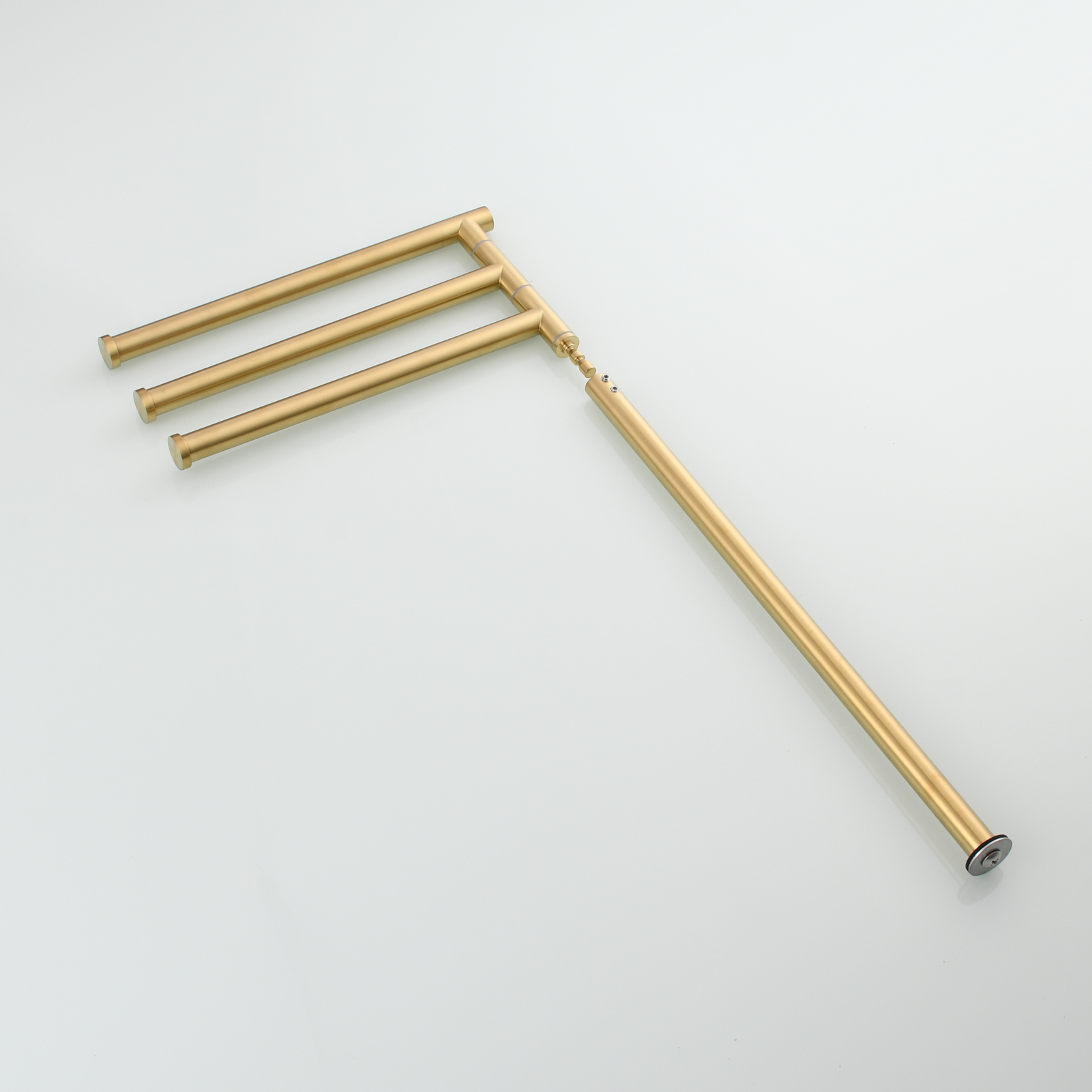 Tecmolog Stainlee Steel Marble Towel Rack,Standing Towel Rack Double or (Three) Rod for Bathroom Floor